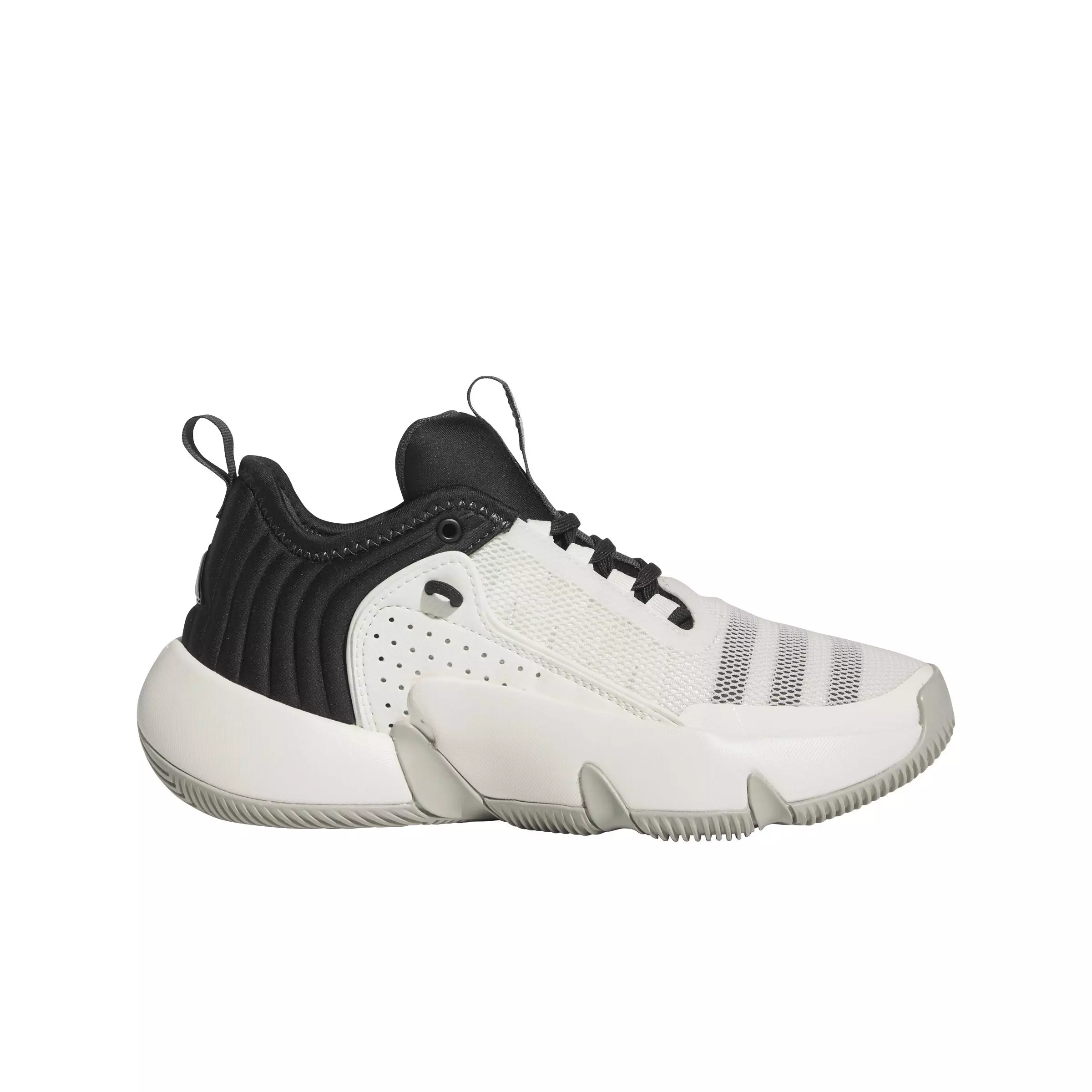 adidas Trae Unlimited "Cloud White/Carbon/Metallic Grey" Grade School Boys' Basketball Shoe - WHITE/CARBON/GREY