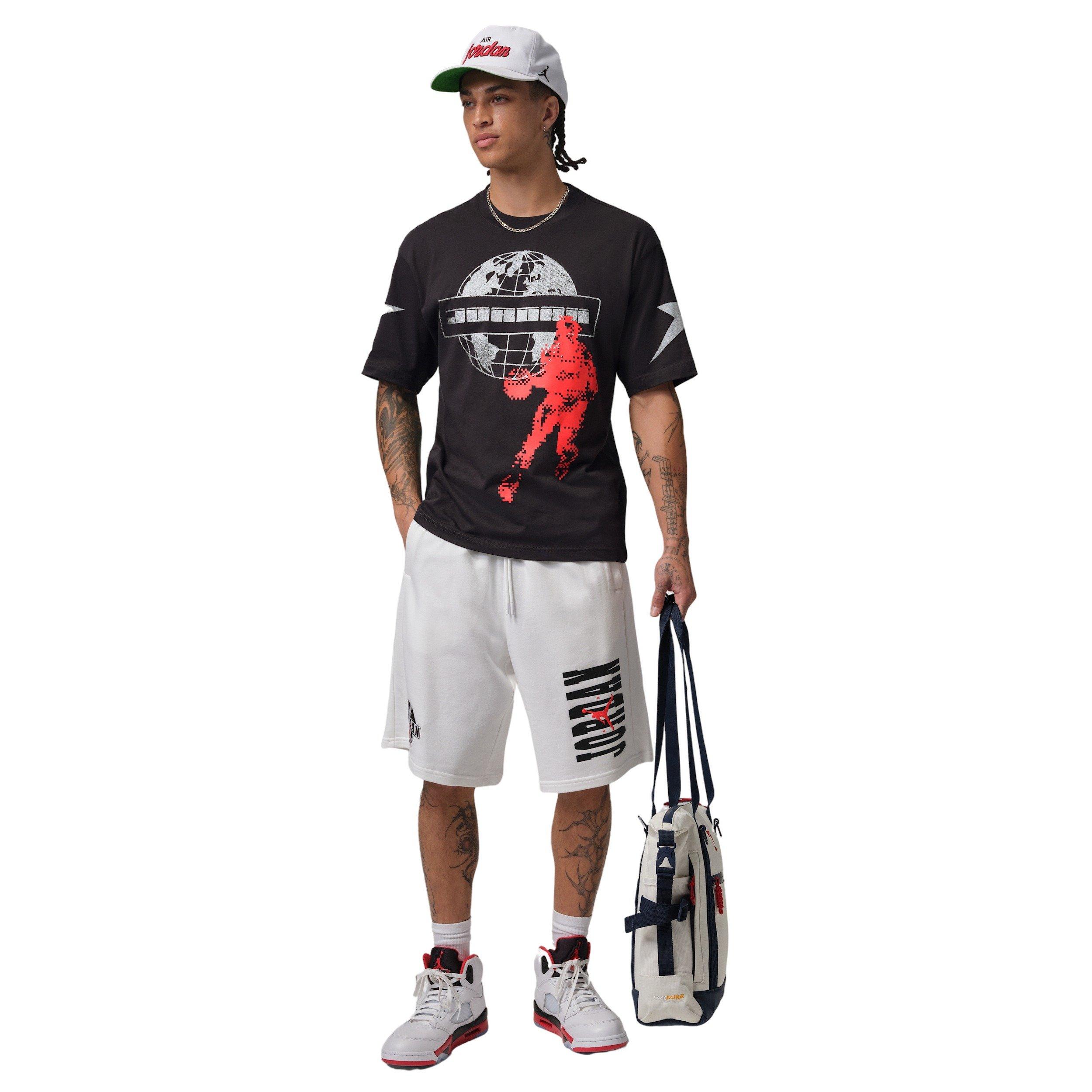 Jordan Men's Star Graphic Short-Sleeve Crew T-Shirt - BLACK Thumbnail View 5