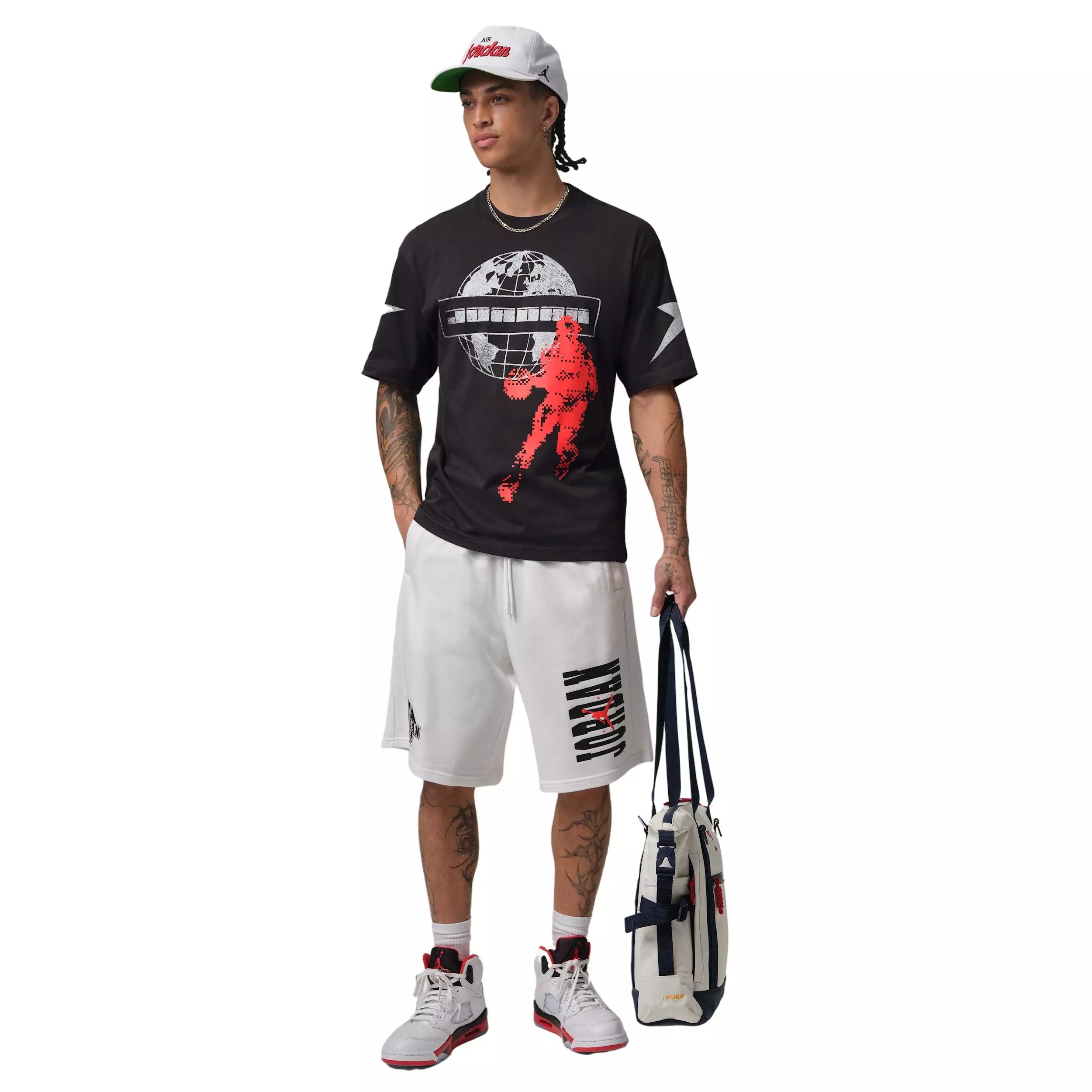 Jordan Men's Star Graphic Short-Sleeve Crew T-Shirt - BLACK