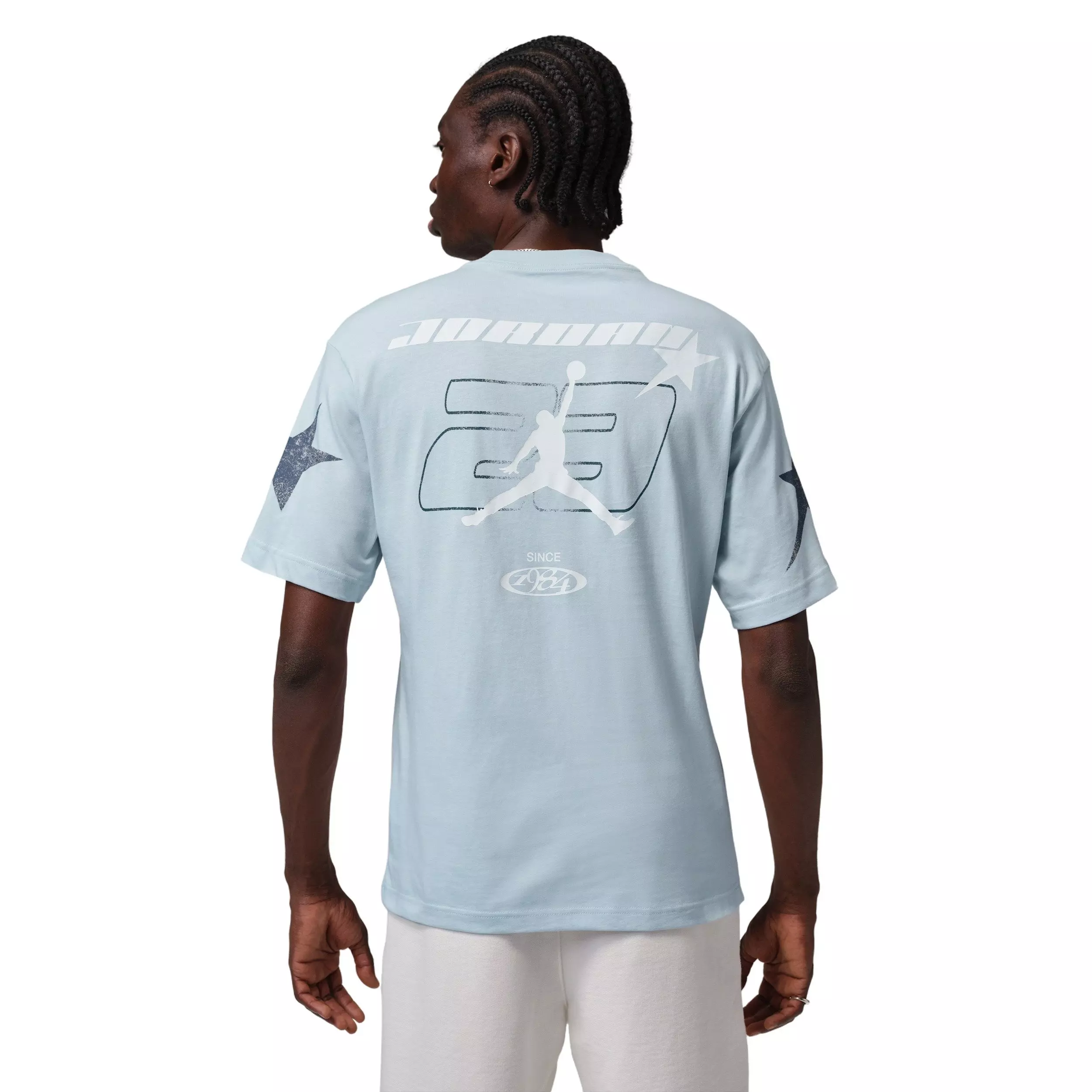 Jordan Men's Star Graphic Short-Sleeve Crew T-Shirt - BLUE