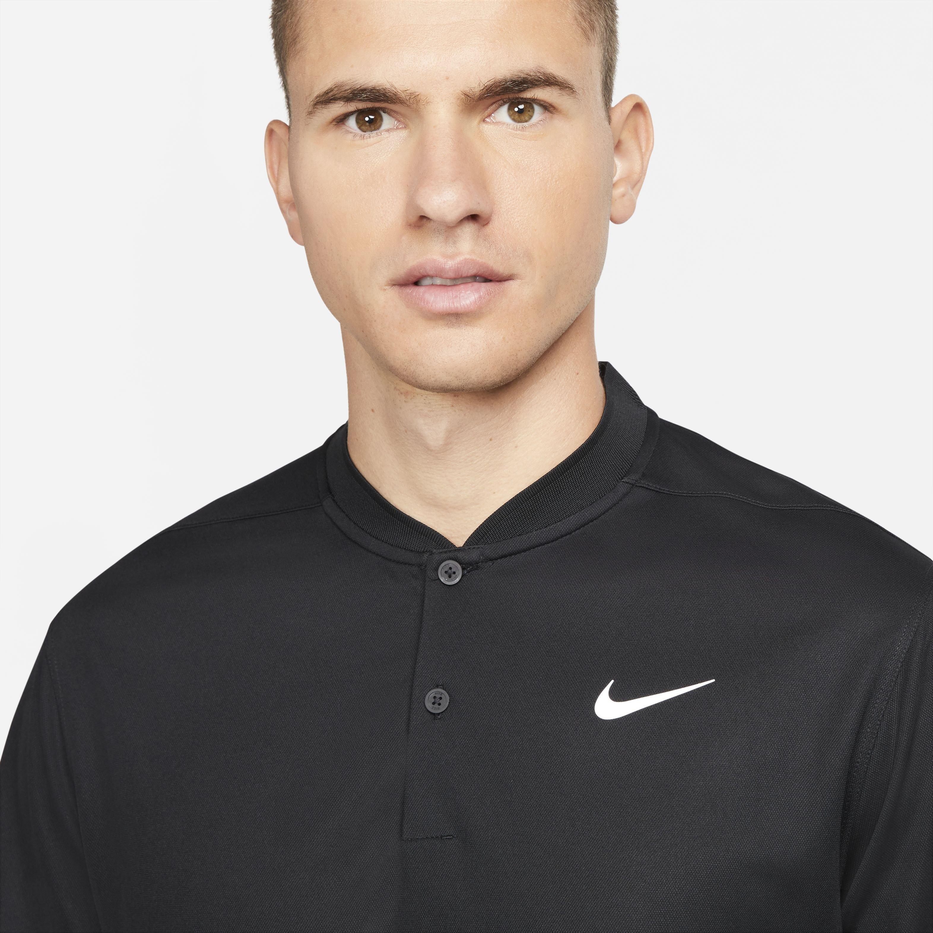 Nike Men's Dri-FIT Victory Blade Golf Polo - BLACK Thumbnail View 3