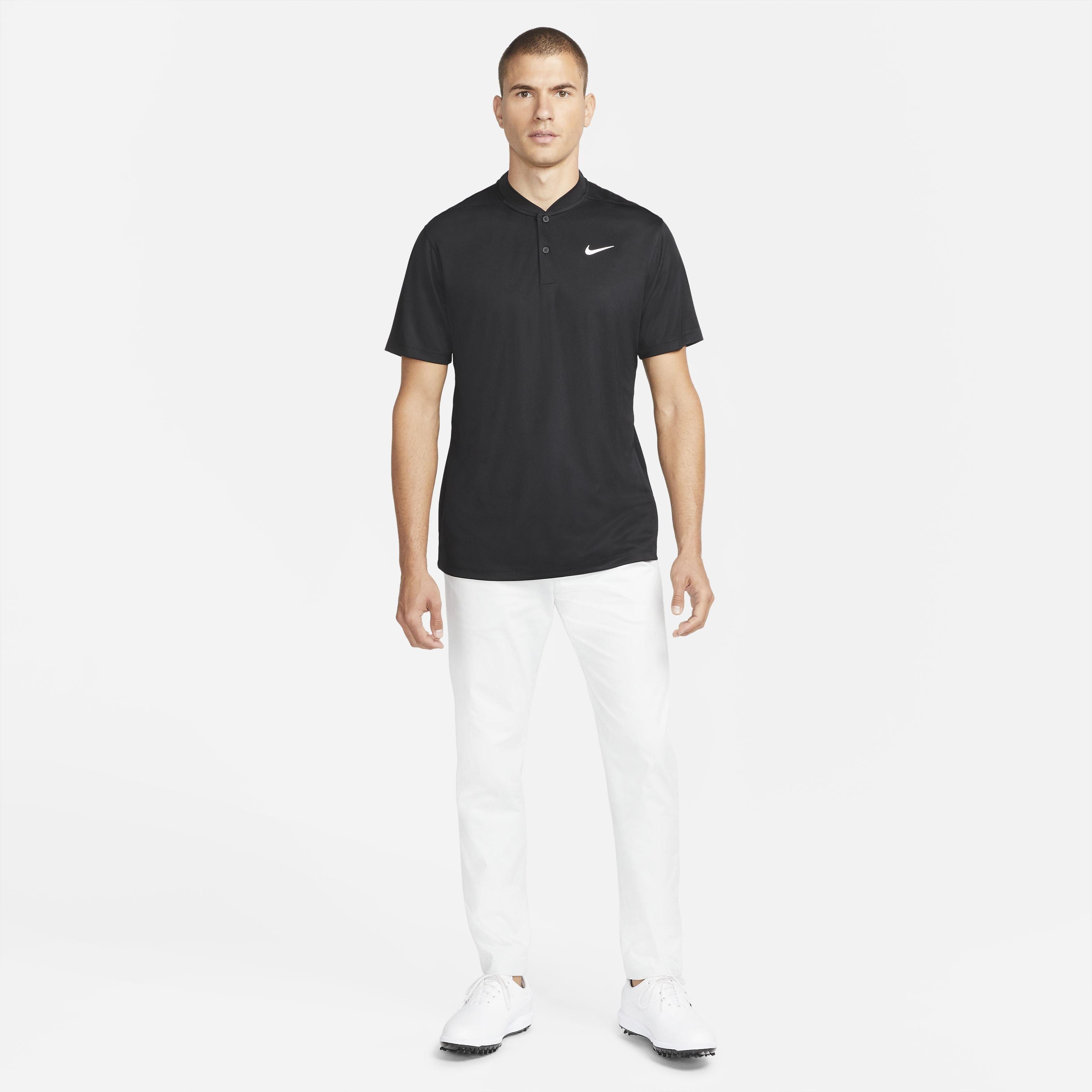 Nike Men's Dri-FIT Victory Blade Golf Polo - BLACK Thumbnail View 4