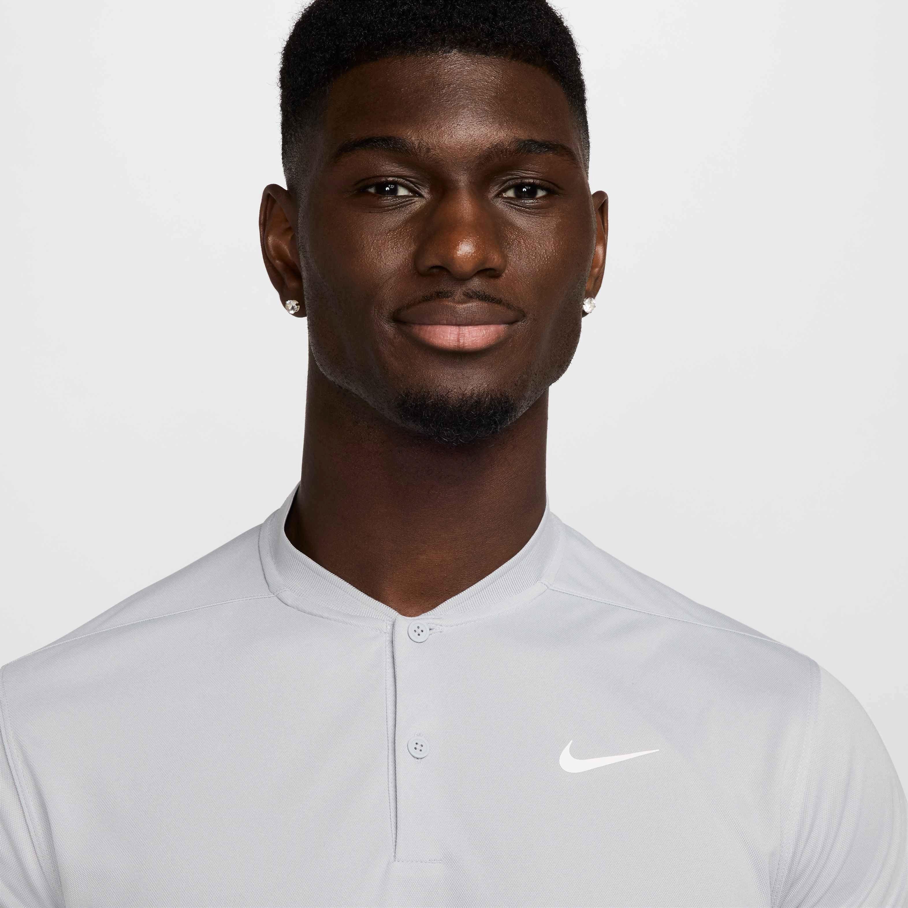 Nike Men's Dri-FIT Victory Blade Golf Polo - GREY Thumbnail View 3