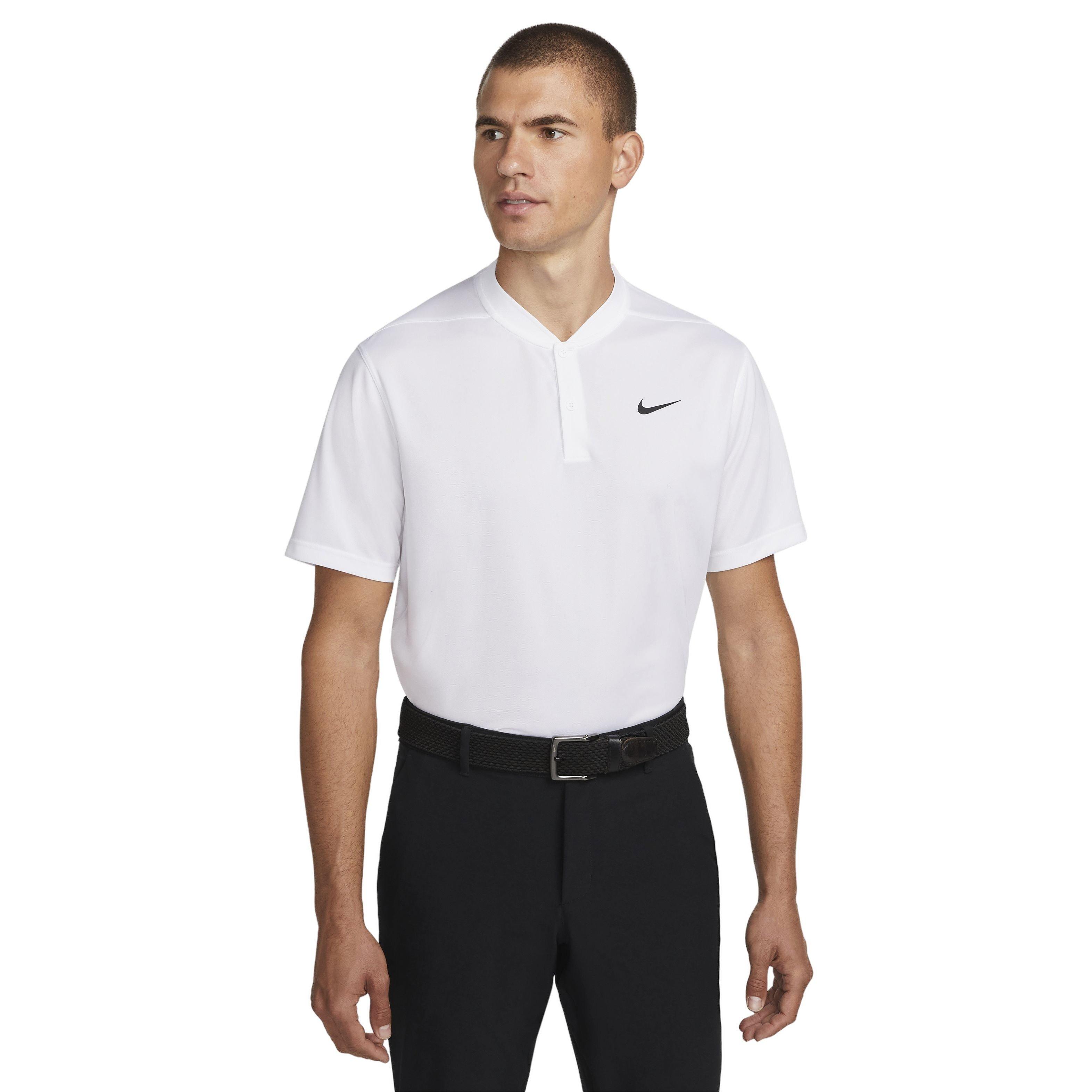 Nike Men's Dri-FIT Victory Blade Golf Polo - WHITE Thumbnail View 1