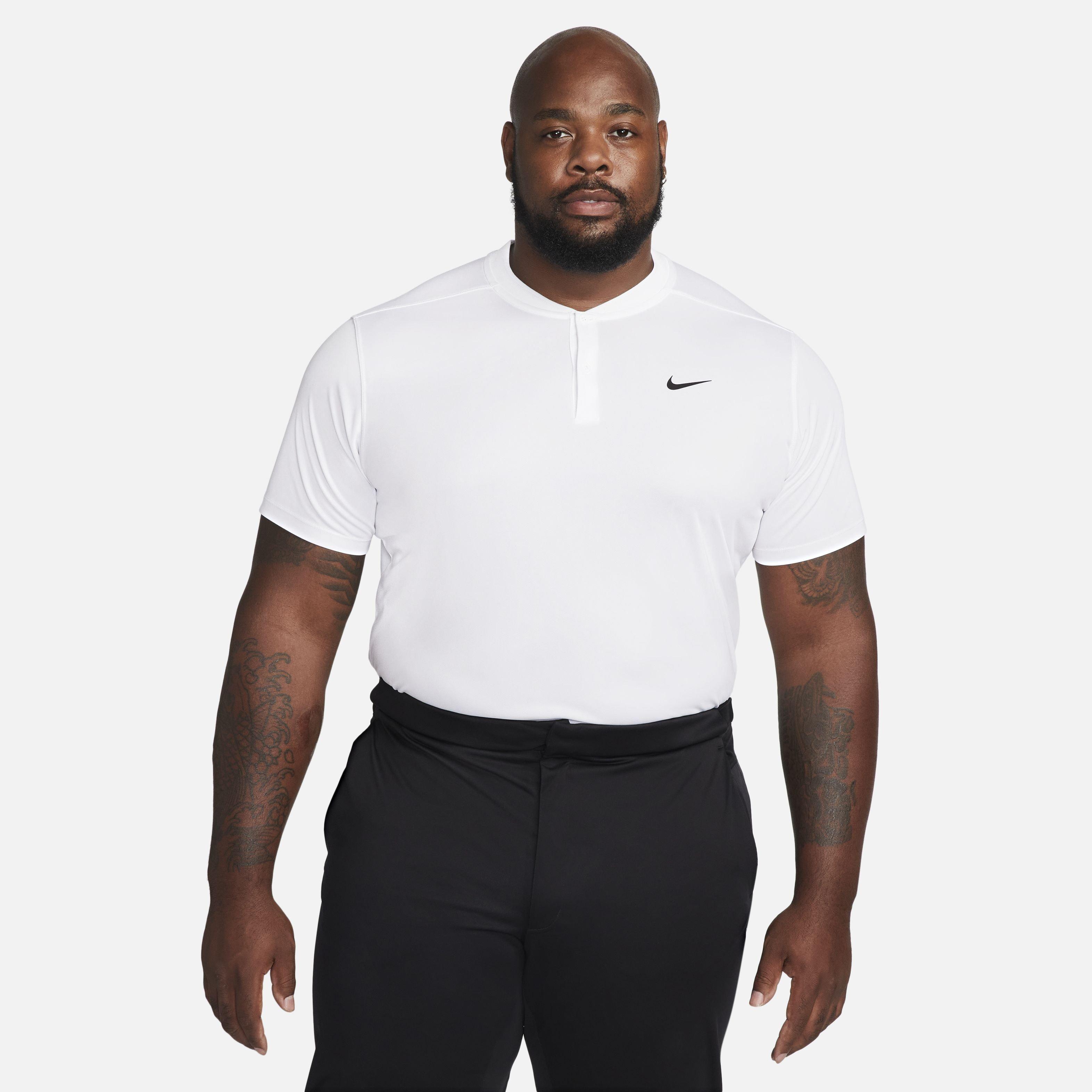 Nike Men's Dri-FIT Victory Blade Golf Polo - WHITE Thumbnail View 4