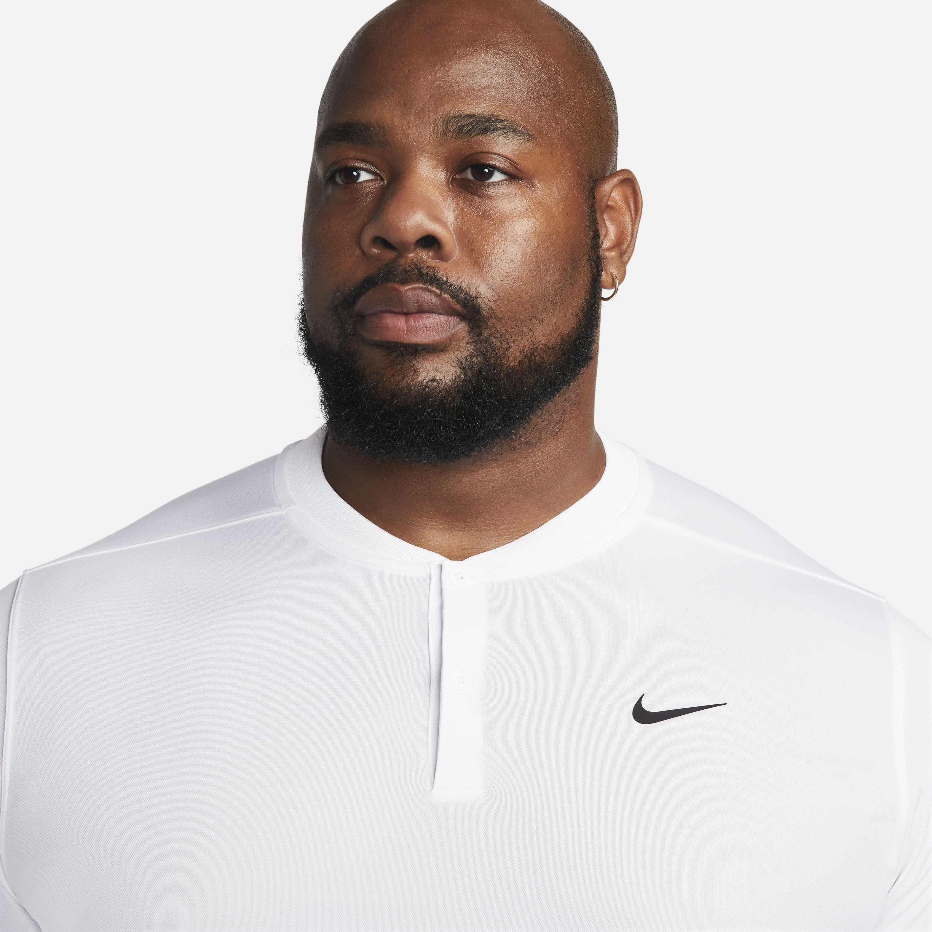 Nike Men's Dri-FIT Victory Blade Golf Polo - WHITE Thumbnail View 6