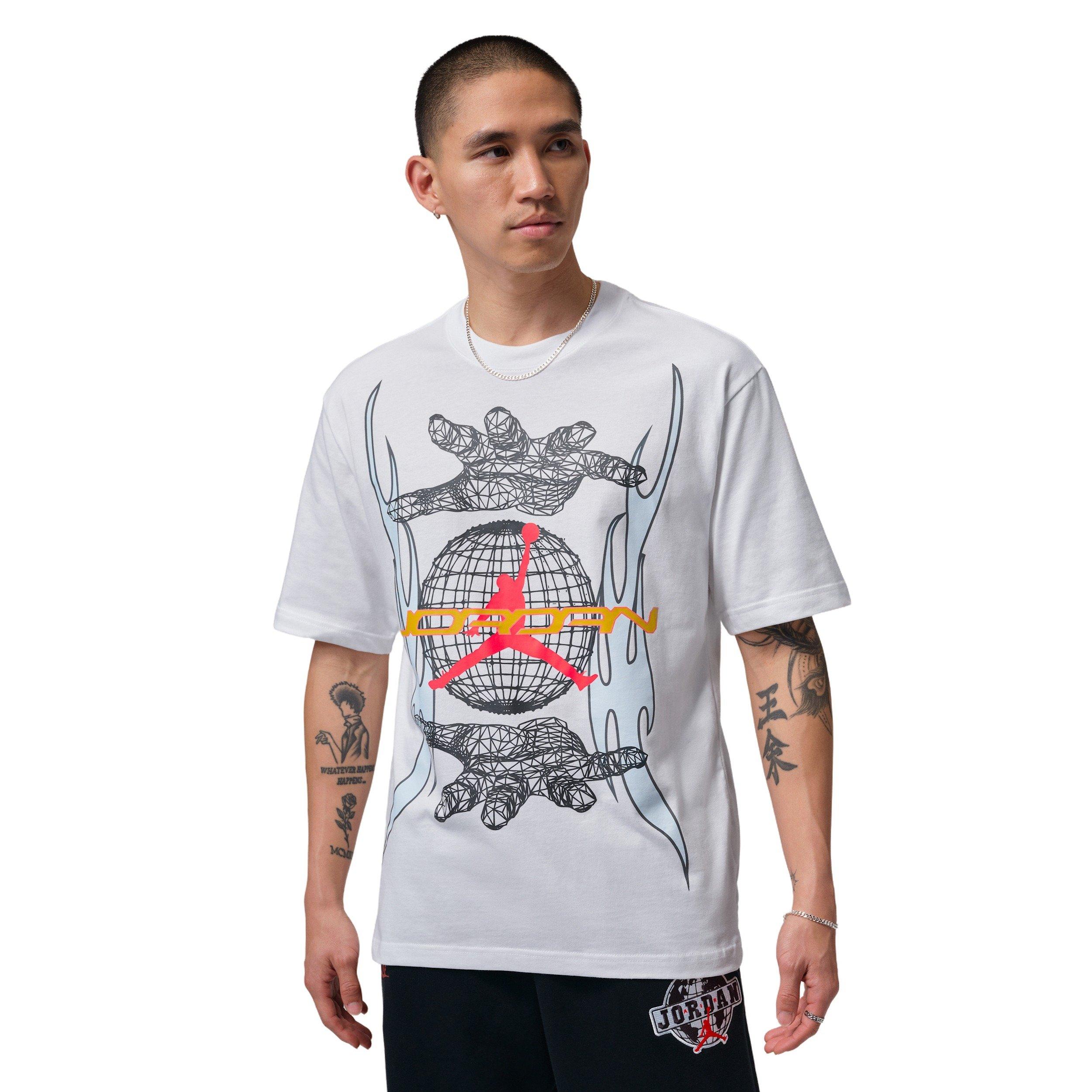 Jordan Men's Hands Graphic Short-Sleeve Crew Shirt - WHITE Thumbnail View 1
