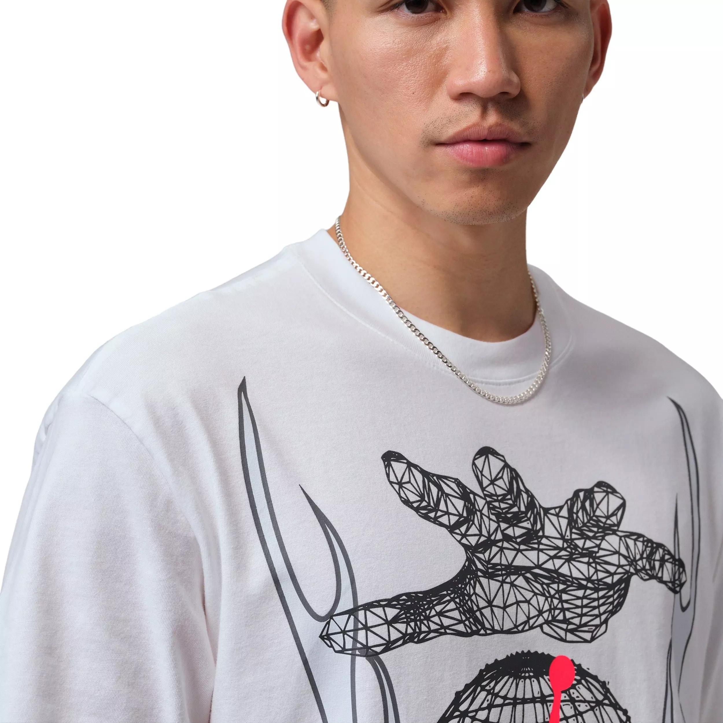 Jordan Men's Hands Graphic Short-Sleeve Crew Shirt - WHITE