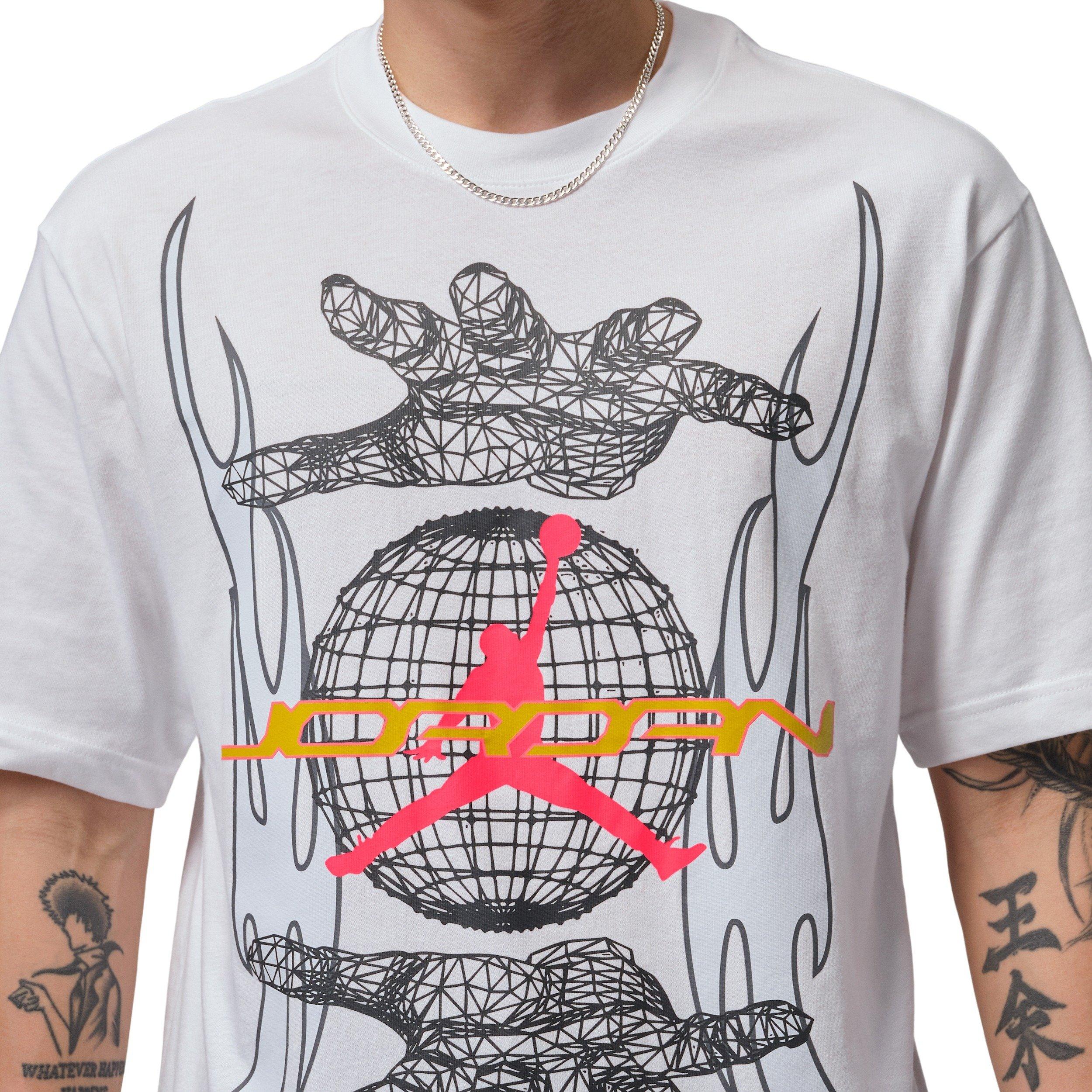 Jordan Men's Hands Graphic Short-Sleeve Crew Shirt - WHITE Thumbnail View 4