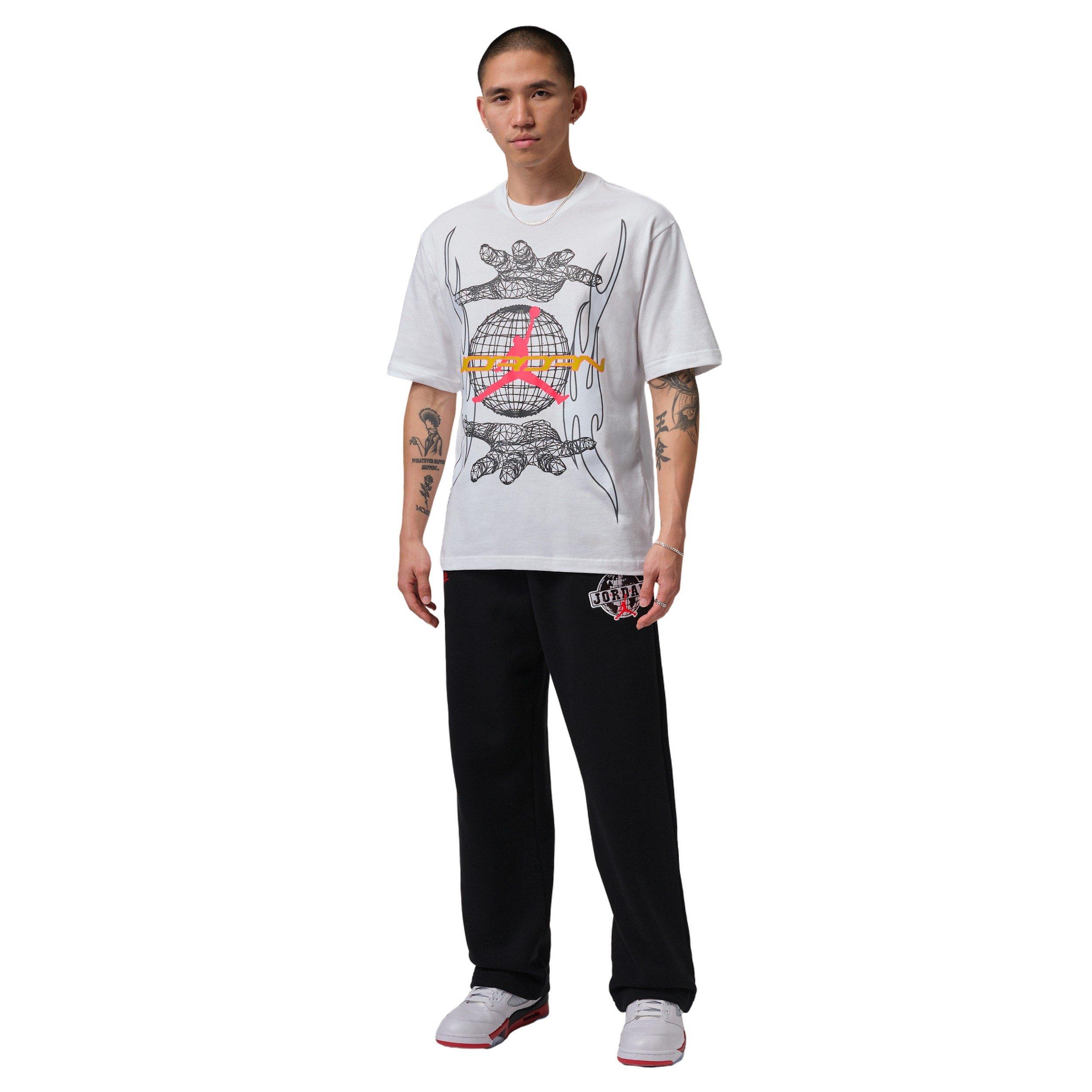 Jordan Men's Hands Graphic Short-Sleeve Crew Shirt - WHITE Thumbnail View 5