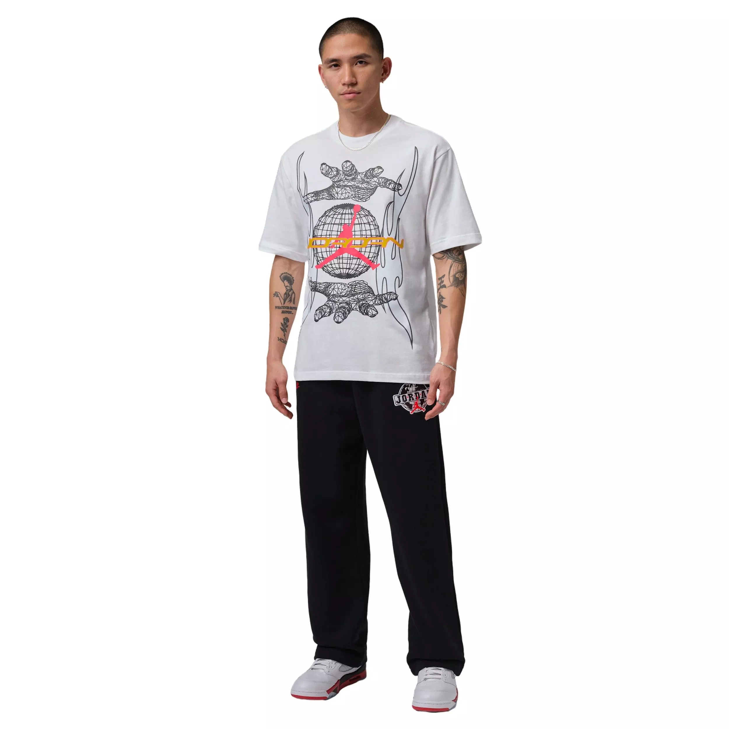 Jordan Men's Hands Graphic Short-Sleeve Crew Shirt - WHITE