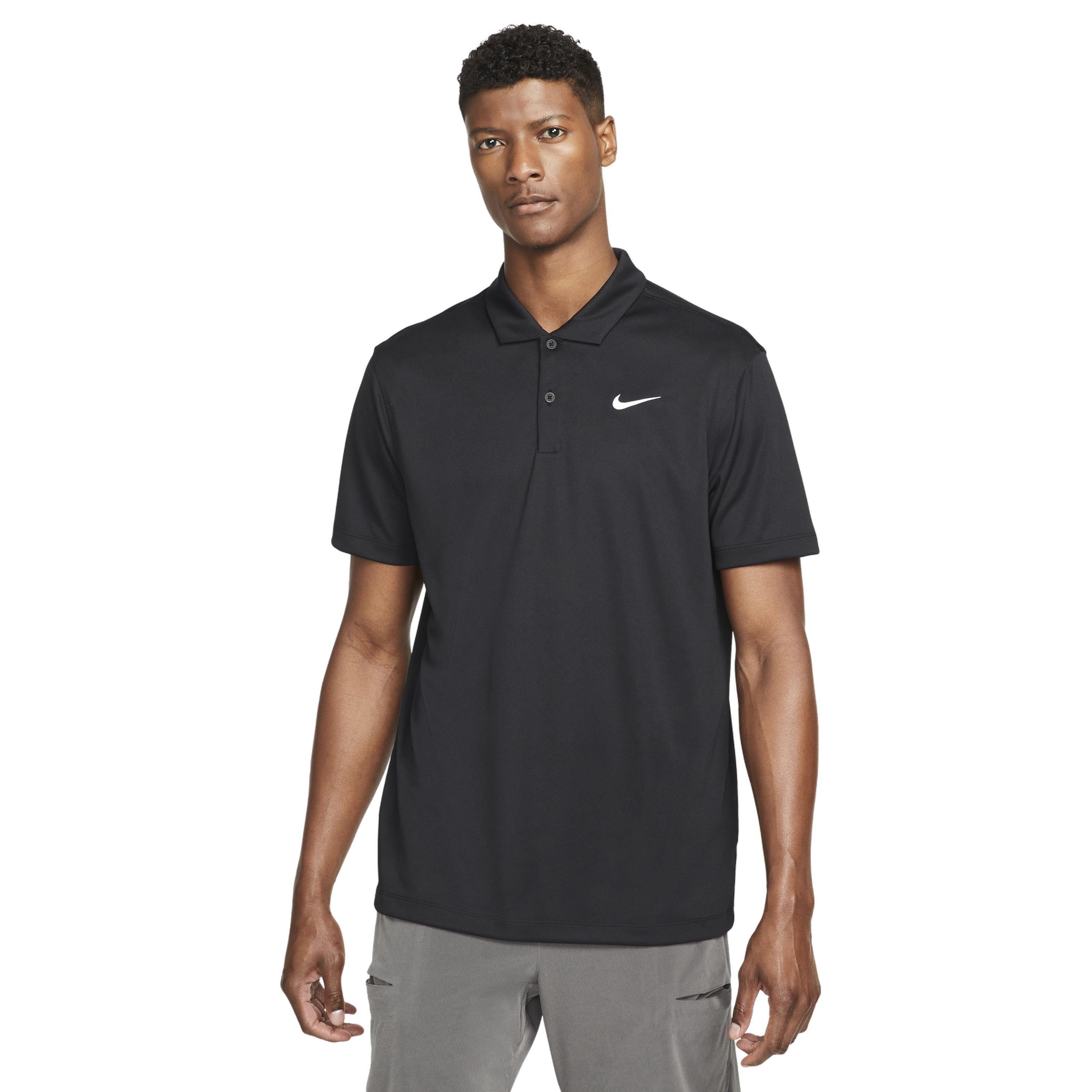 NikeCourt Men's Dri-FIT Solid Tennis Polo - BLACK Thumbnail View 1