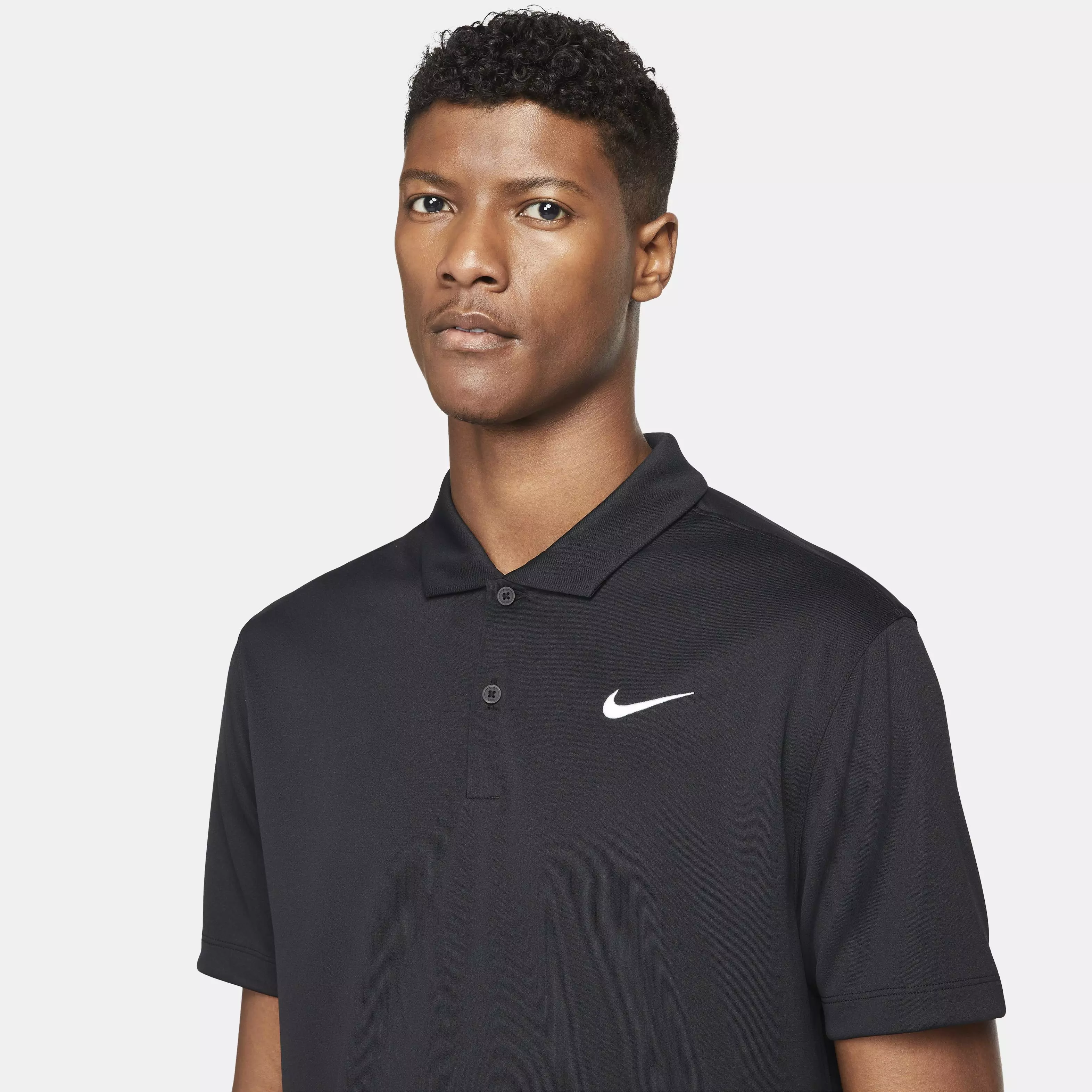 NikeCourt Men's Dri-FIT Solid Tennis Polo - BLACK