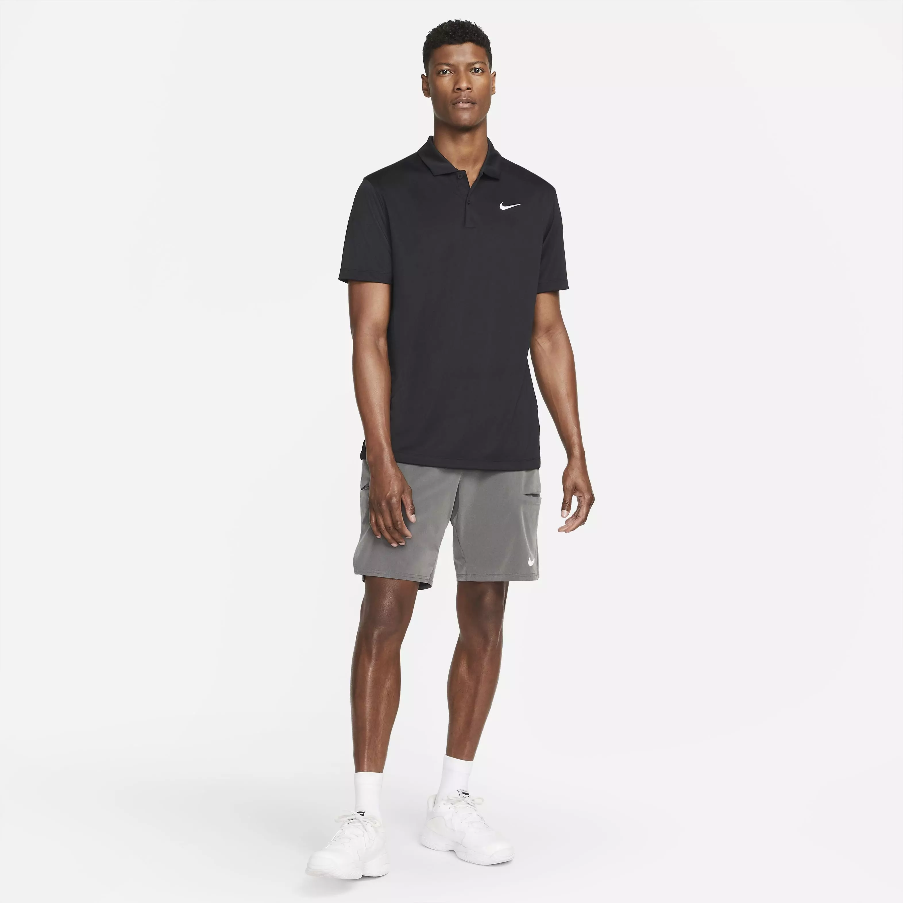 NikeCourt Men's Dri-FIT Solid Tennis Polo - BLACK