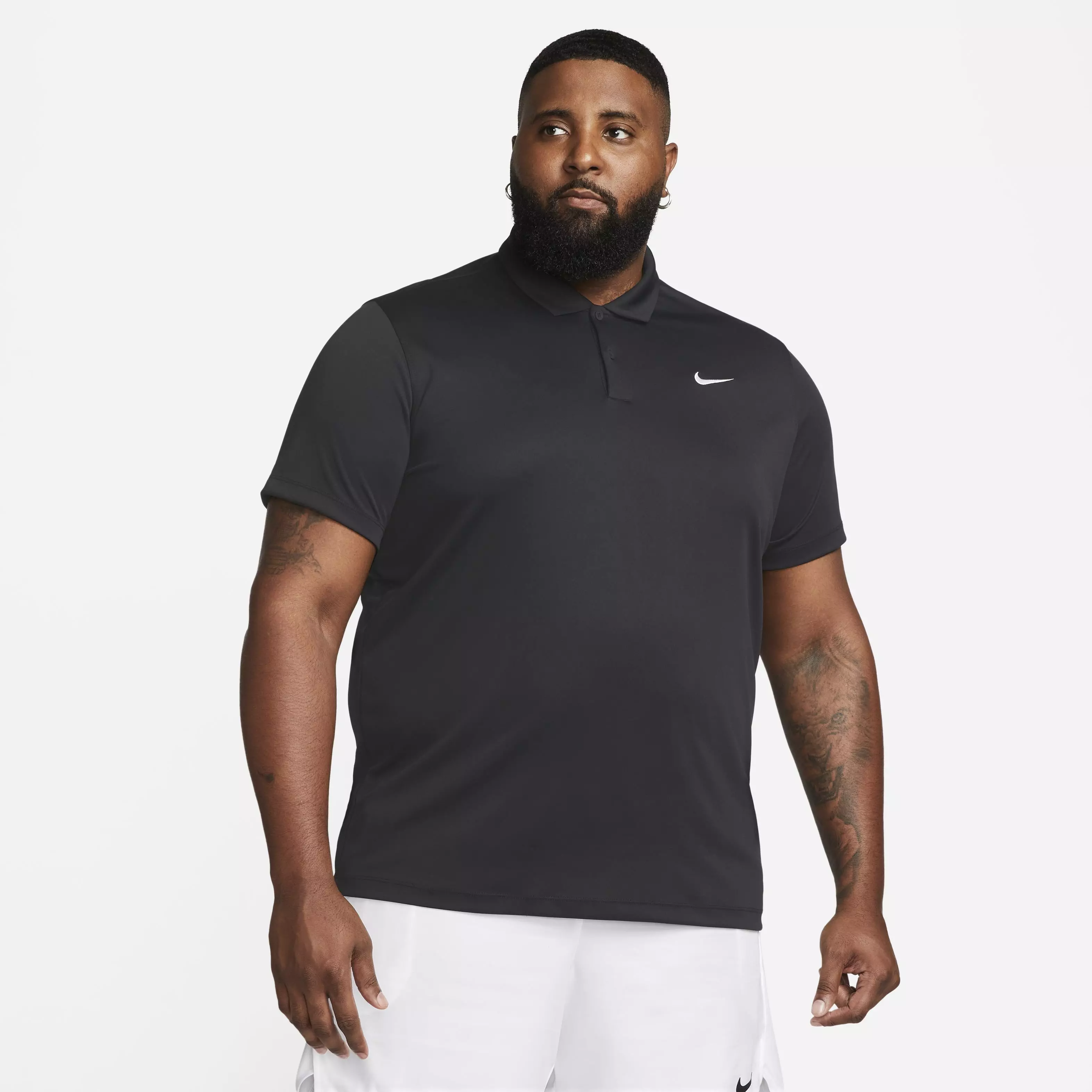 NikeCourt Men's Dri-FIT Solid Tennis Polo - BLACK