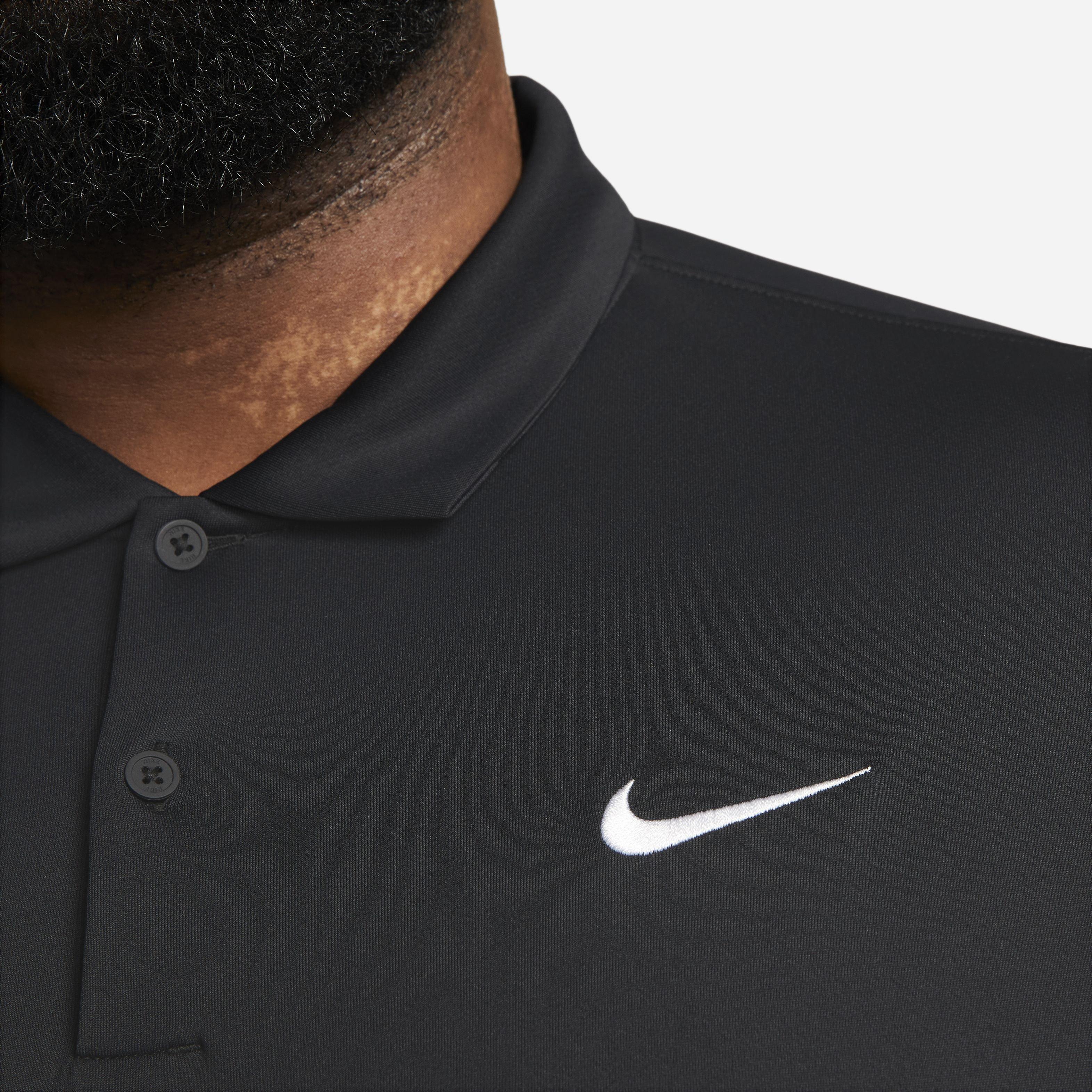 NikeCourt Men's Dri-FIT Solid Tennis Polo - BLACK Thumbnail View 8