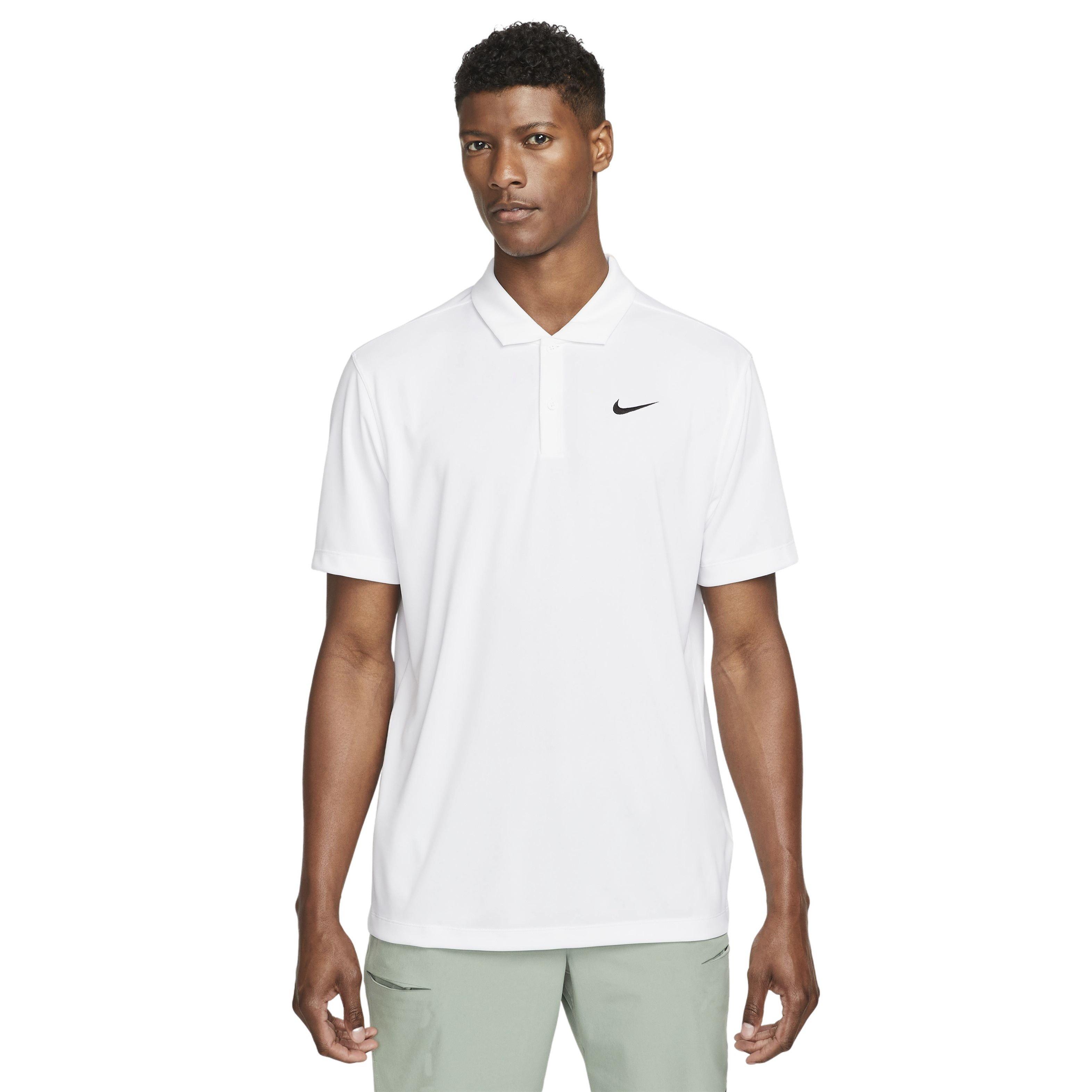 NikeCourt Men's Dri-FIT Solid Tennis Polo - WHITE Thumbnail View 1