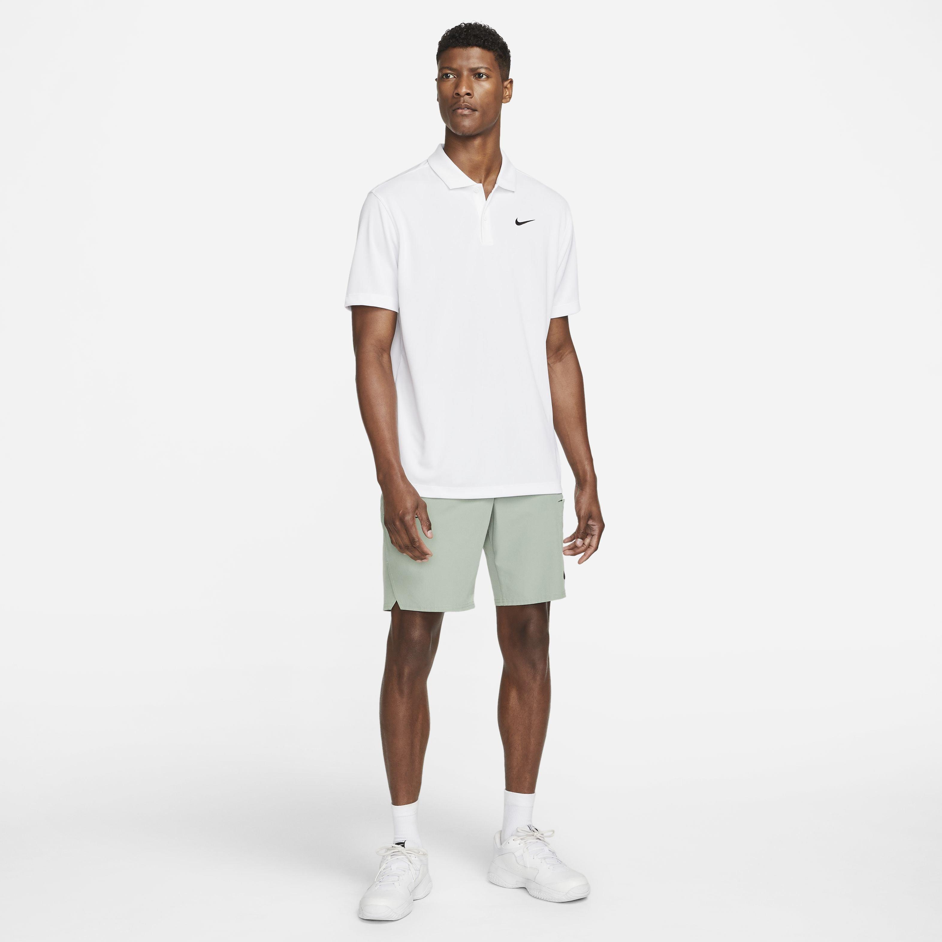 NikeCourt Men's Dri-FIT Solid Tennis Polo - WHITE Thumbnail View 4
