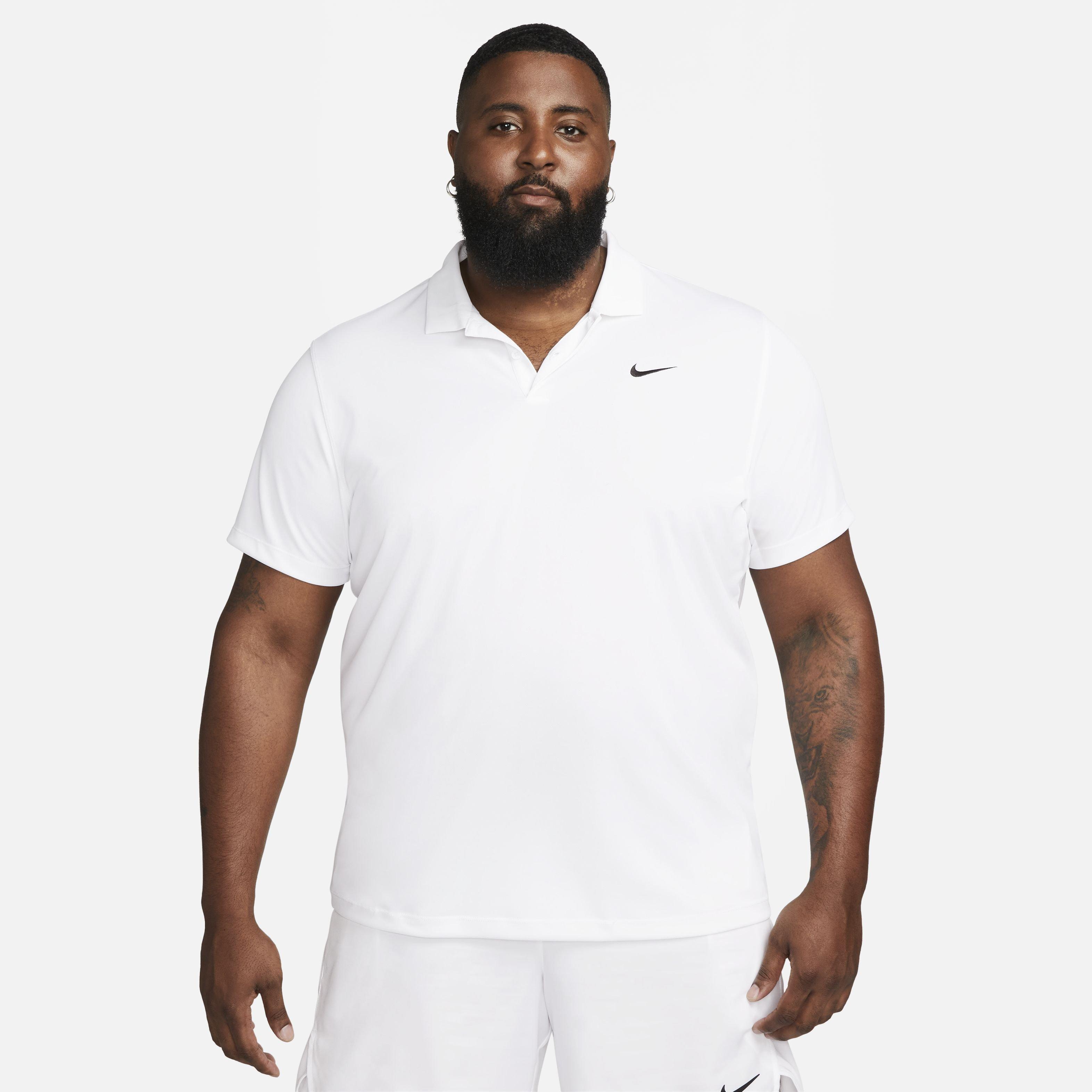 NikeCourt Men's Dri-FIT Solid Tennis Polo - WHITE Thumbnail View 5
