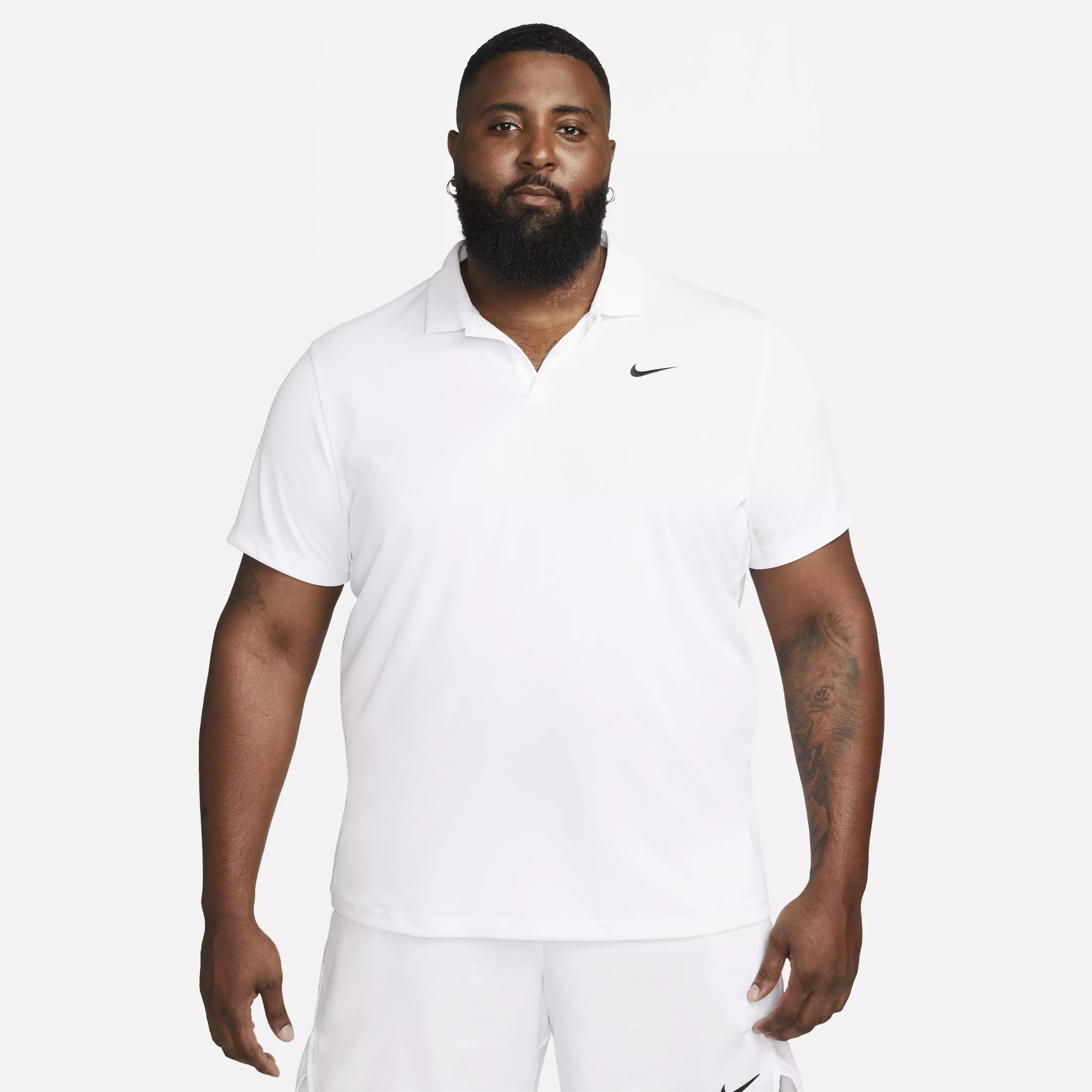 NikeCourt Men's Dri-FIT Solid Tennis Polo - WHITE