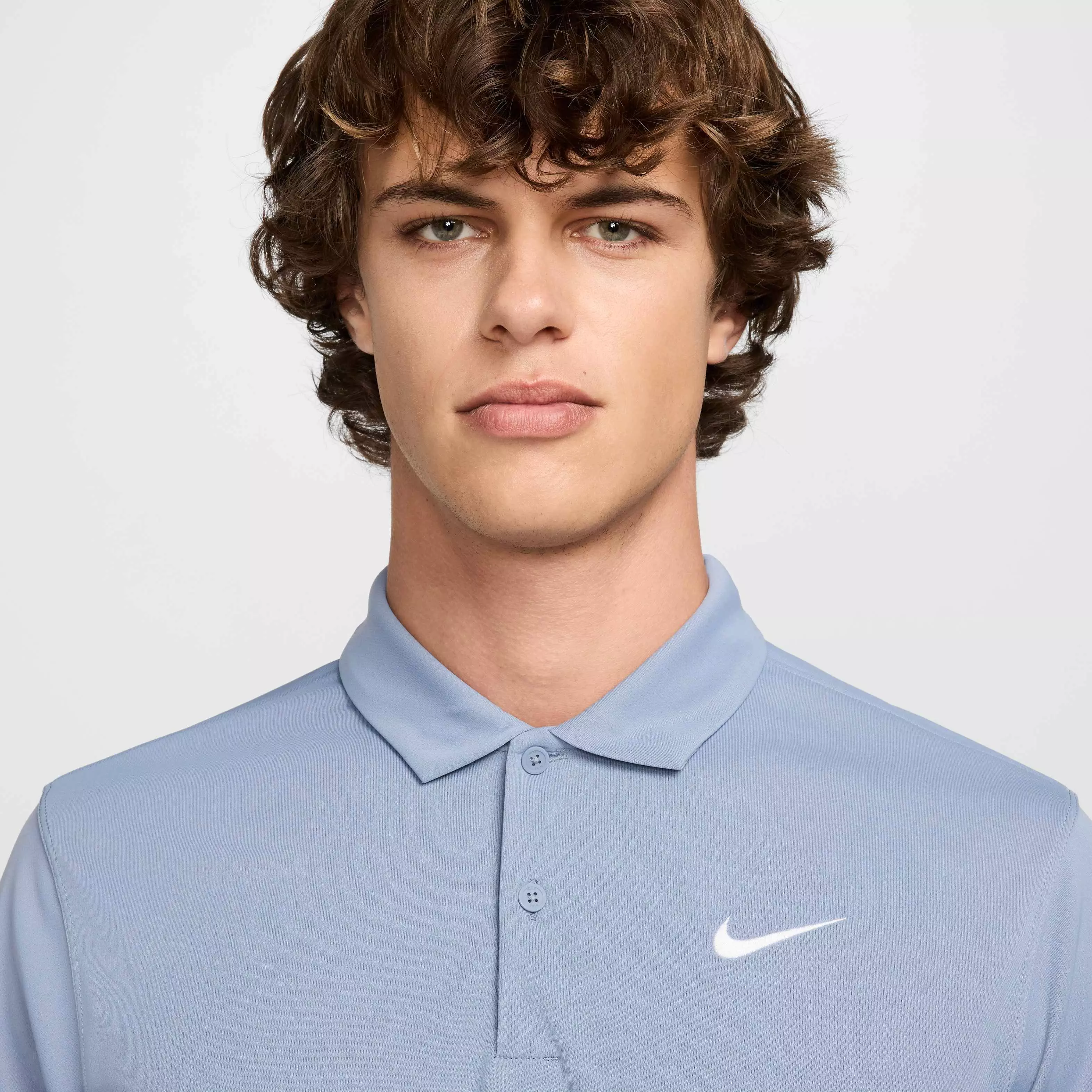 NikeCourt Men's Dri-FIT Solid Tennis Polo - LT BLUE