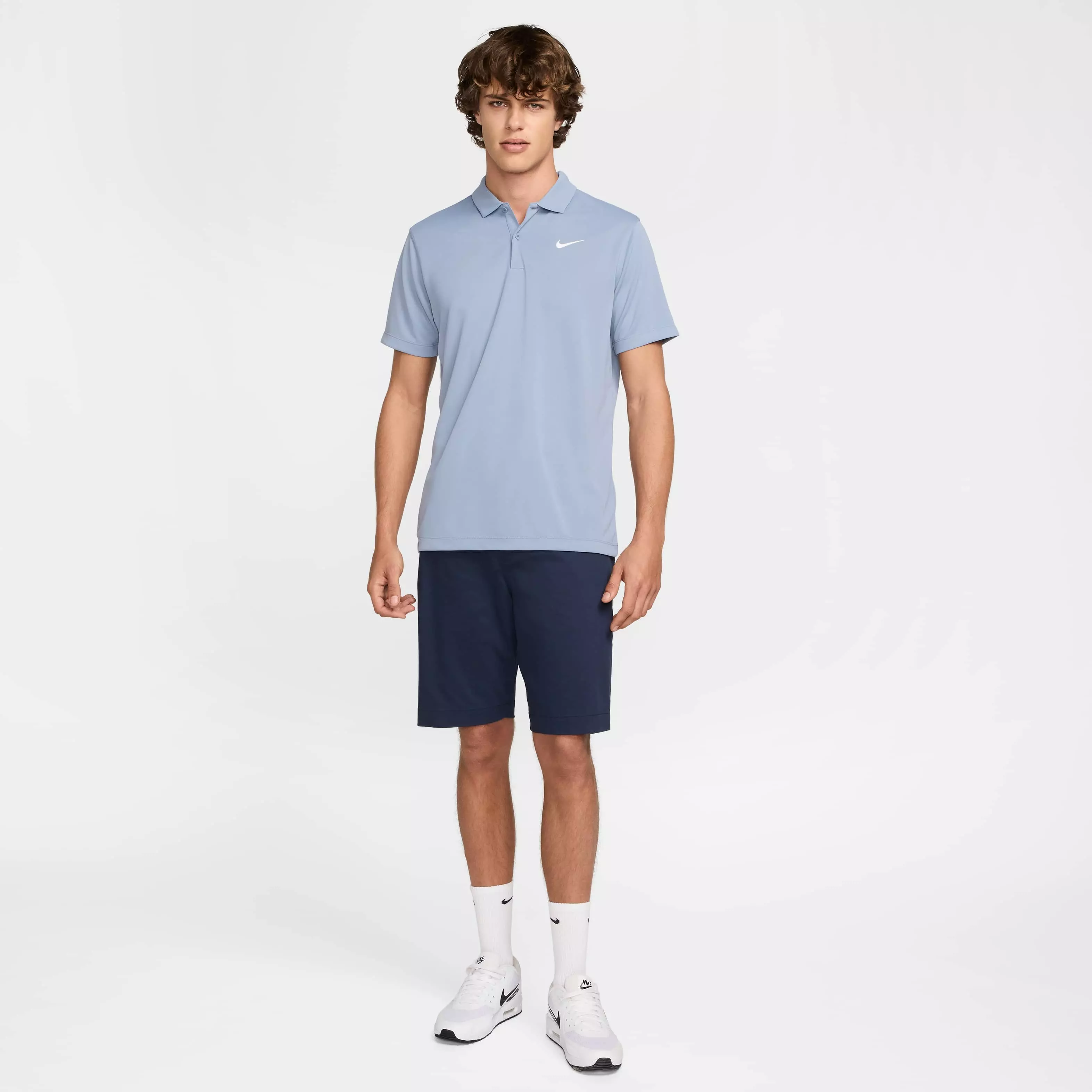 NikeCourt Men's Dri-FIT Solid Tennis Polo - LT BLUE