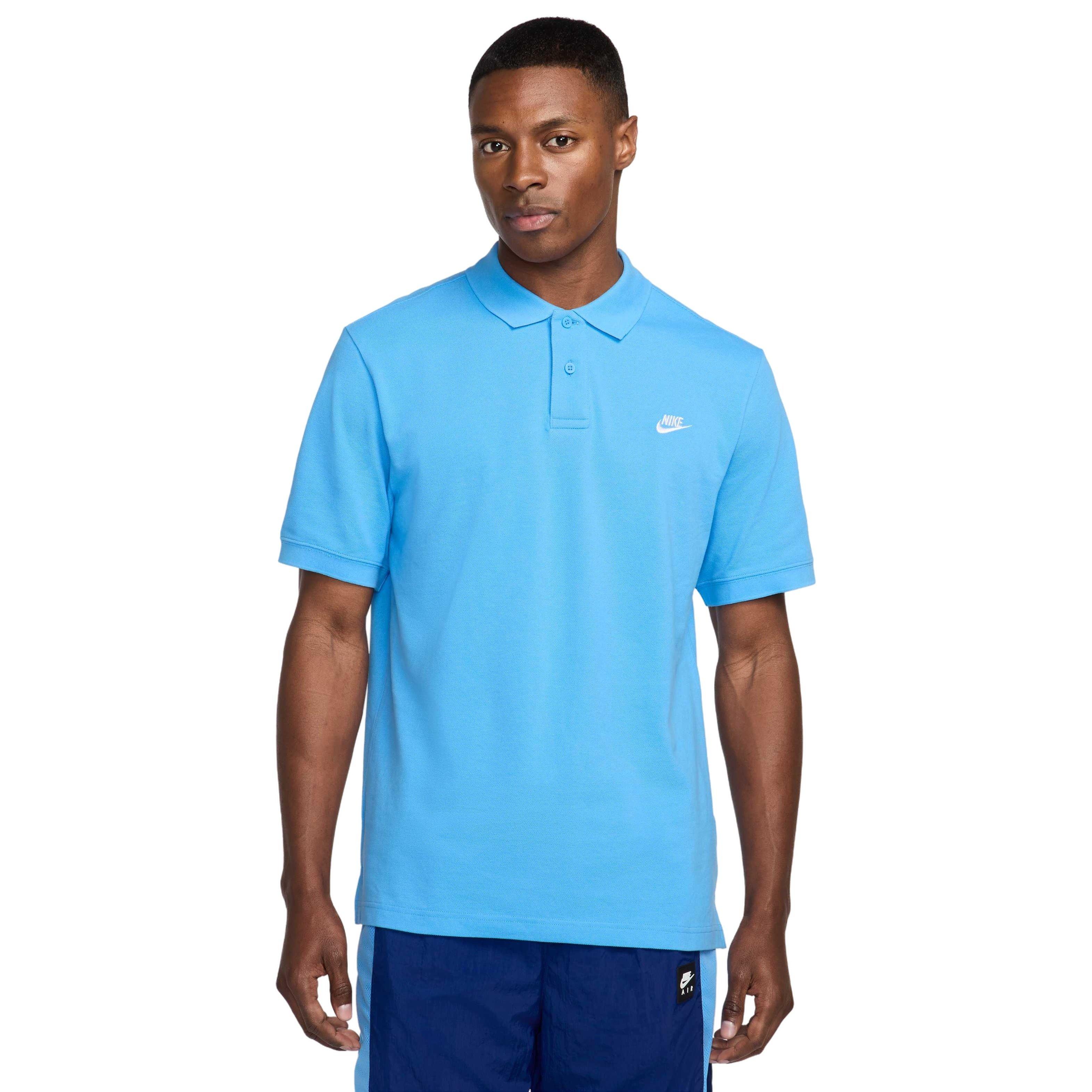 Nike Men's Club Short-Sleeve Pique Polo -Blue - BLUE Thumbnail View 1
