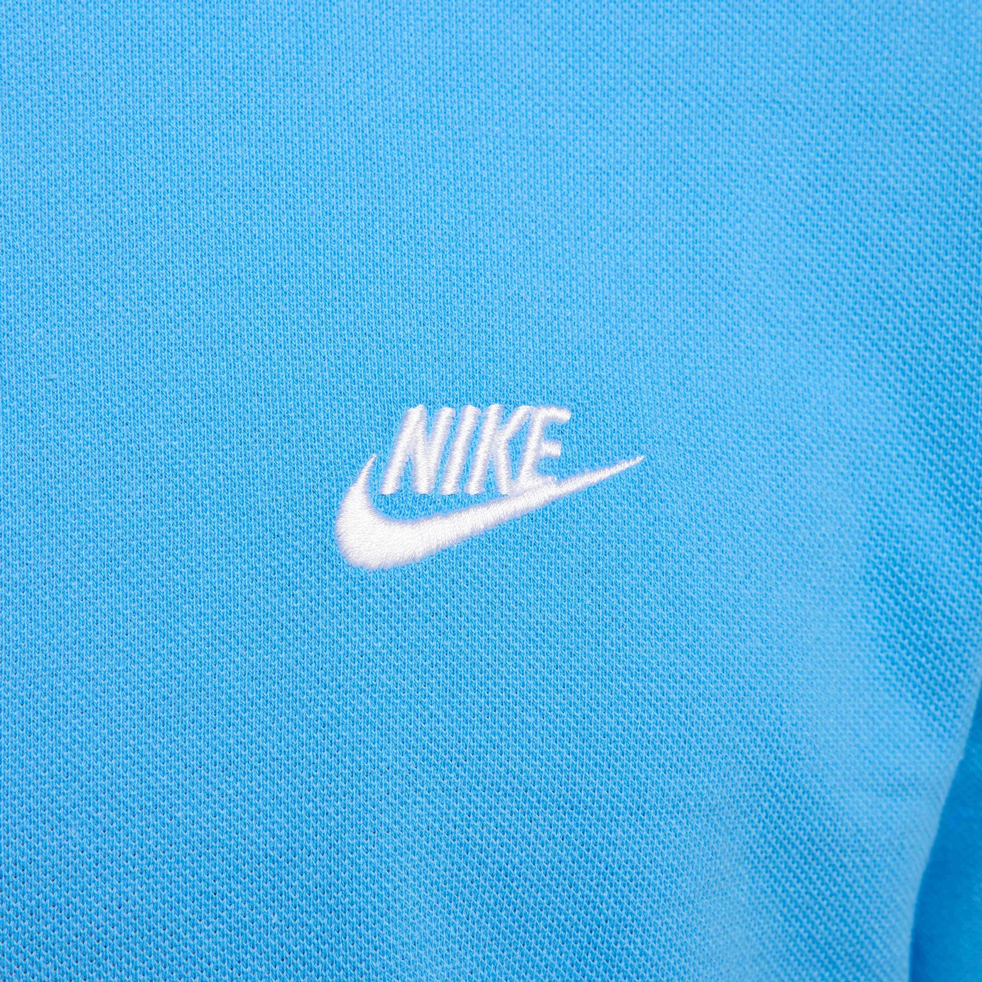 Nike Men's Club Short-Sleeve Pique Polo -Blue - BLUE Thumbnail View 4