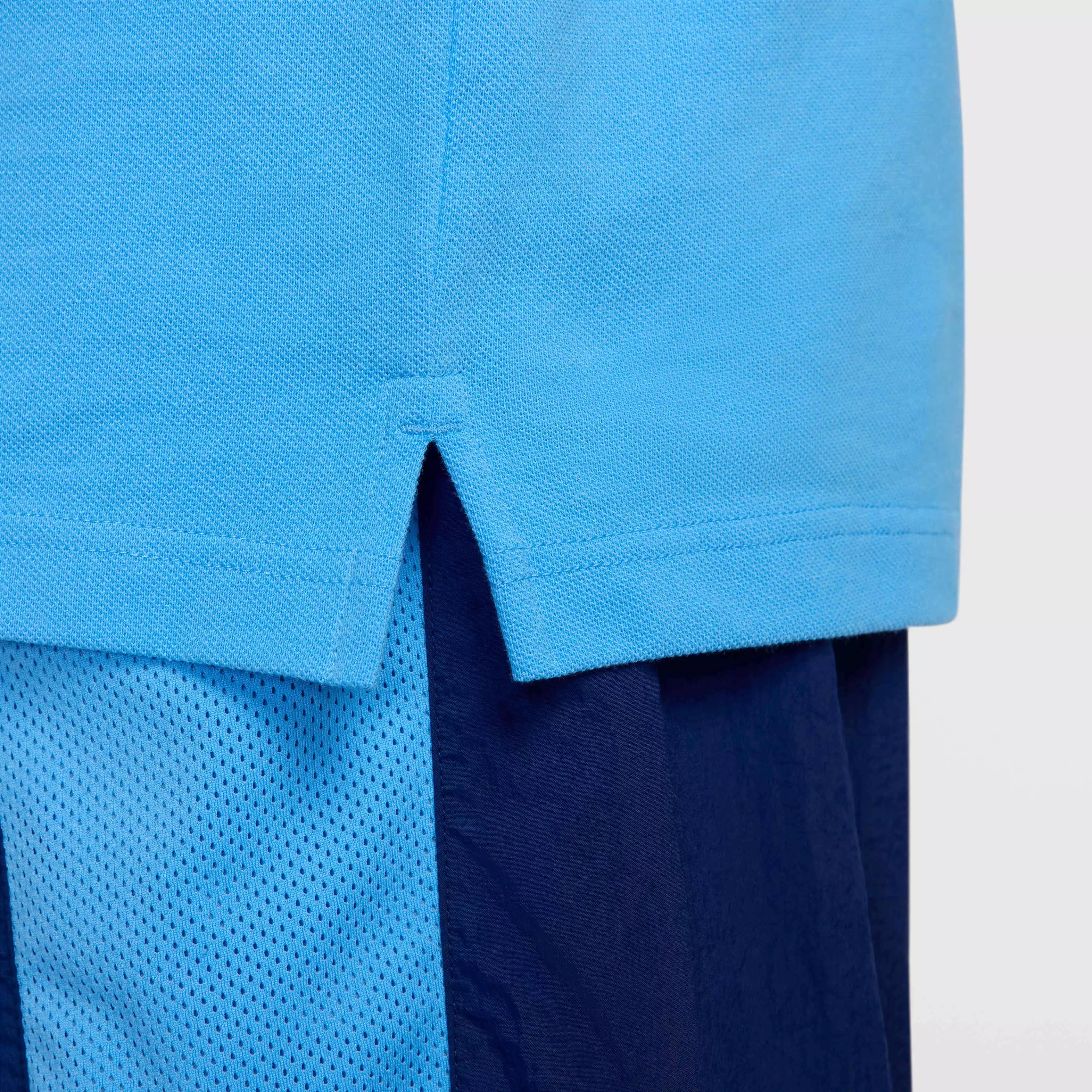 Nike Men's Club Short-Sleeve Pique Polo -Blue - BLUE