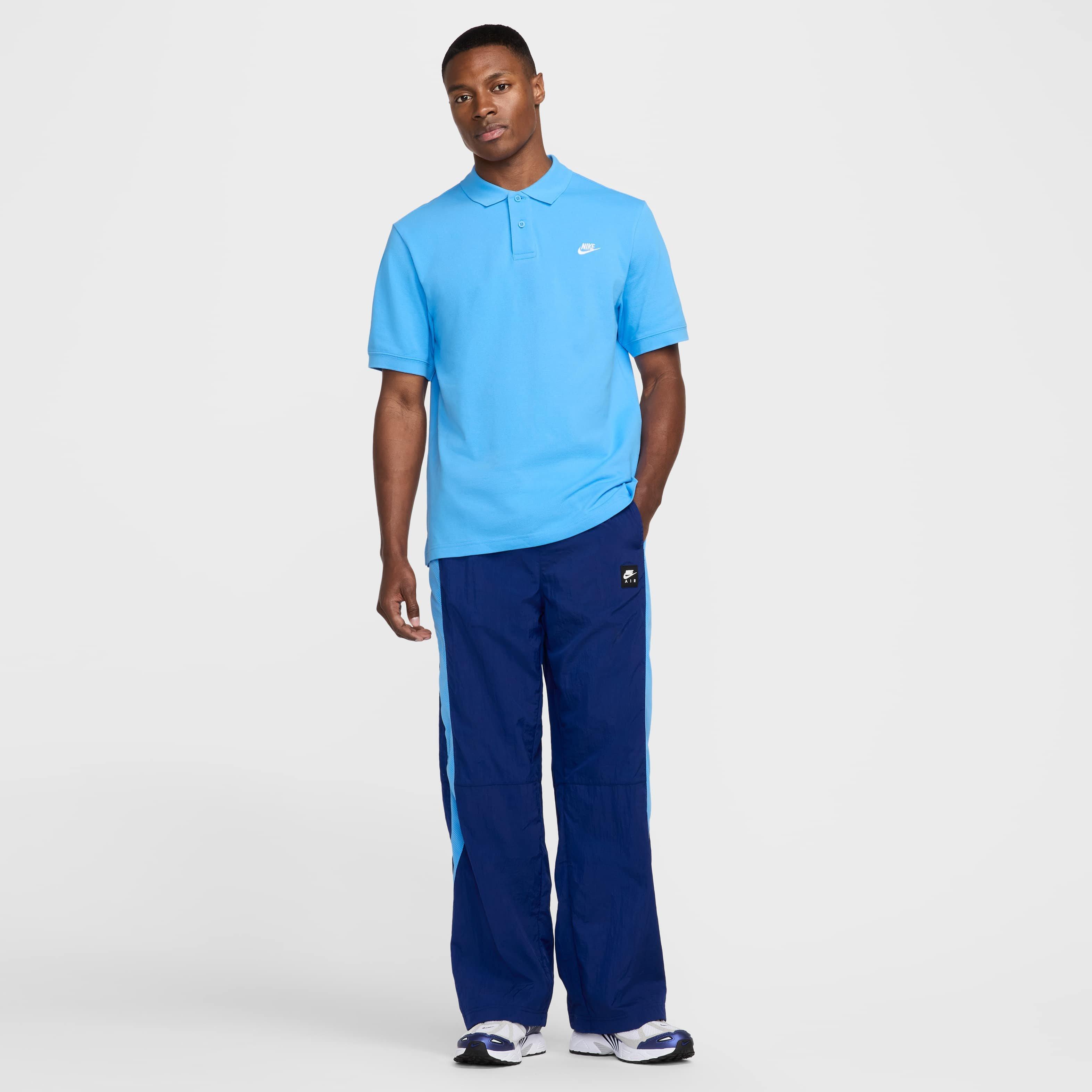 Nike Men's Club Short-Sleeve Pique Polo -Blue - BLUE Thumbnail View 6