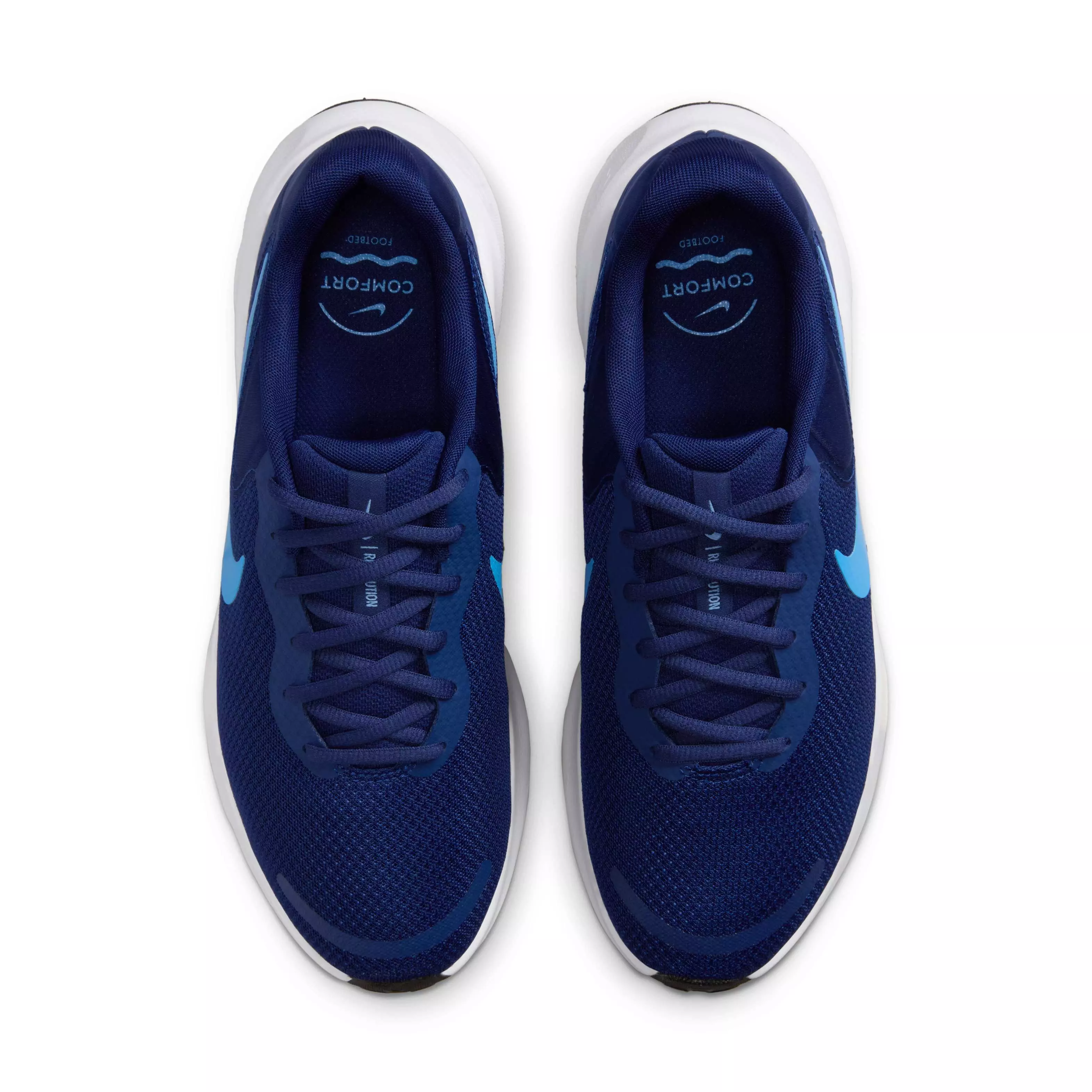 Nike Revolution 7 "Blue Void/White/Black/University Blue" Men's Running Shoe - BLUE/WHITE/BLACK