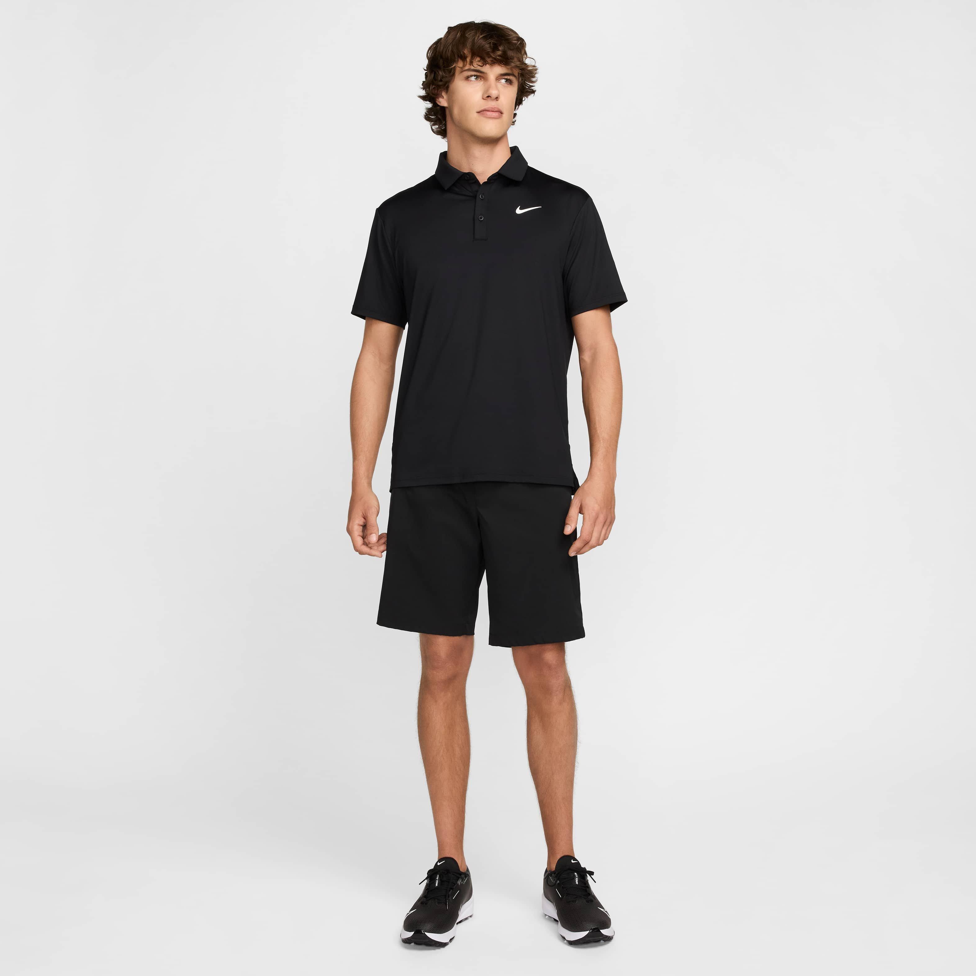 Nike Men's Tour Dri-FIT Solid Golf Polo - BLACK Thumbnail View 7