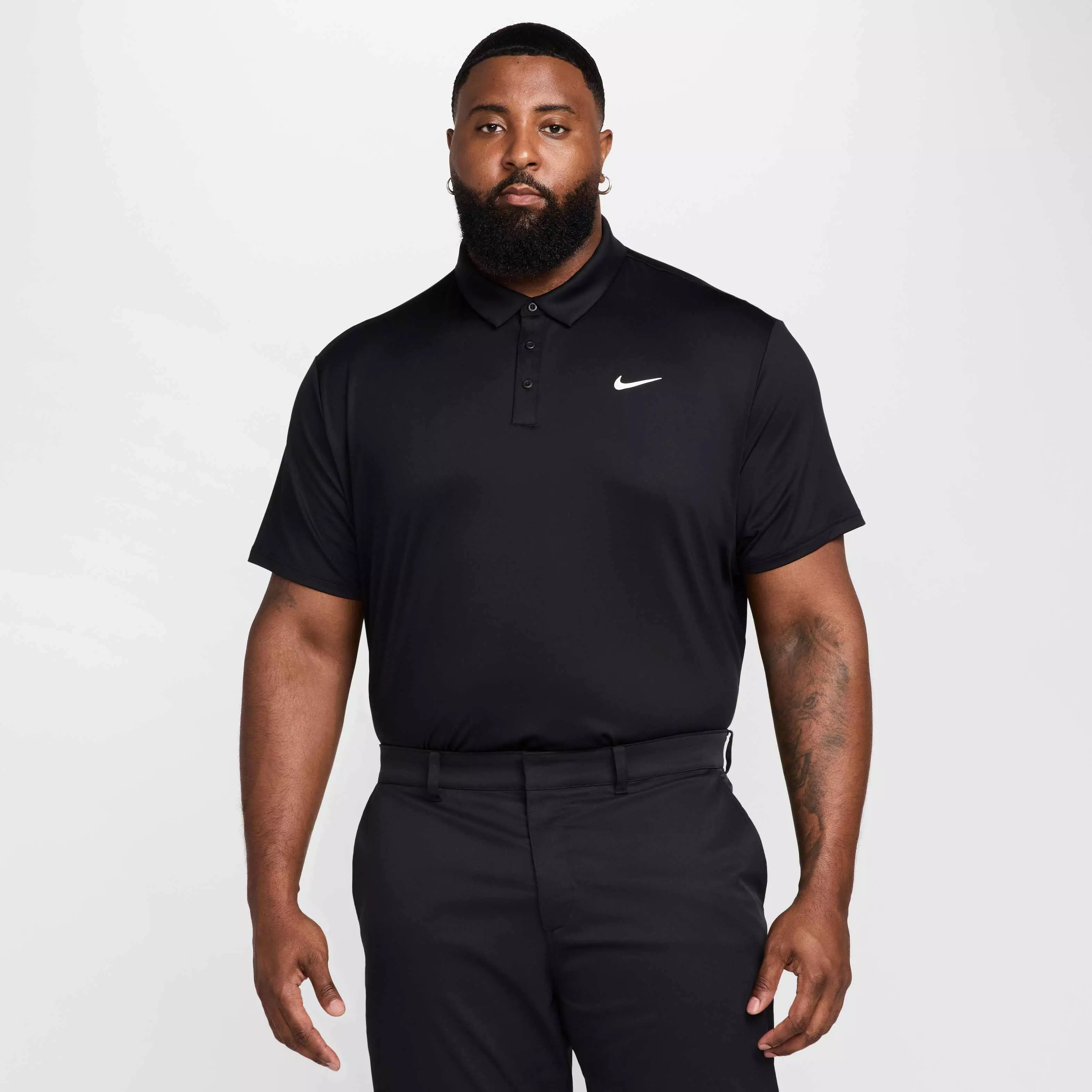 Nike Men's Tour Dri-FIT Solid Golf Polo - BLACK
