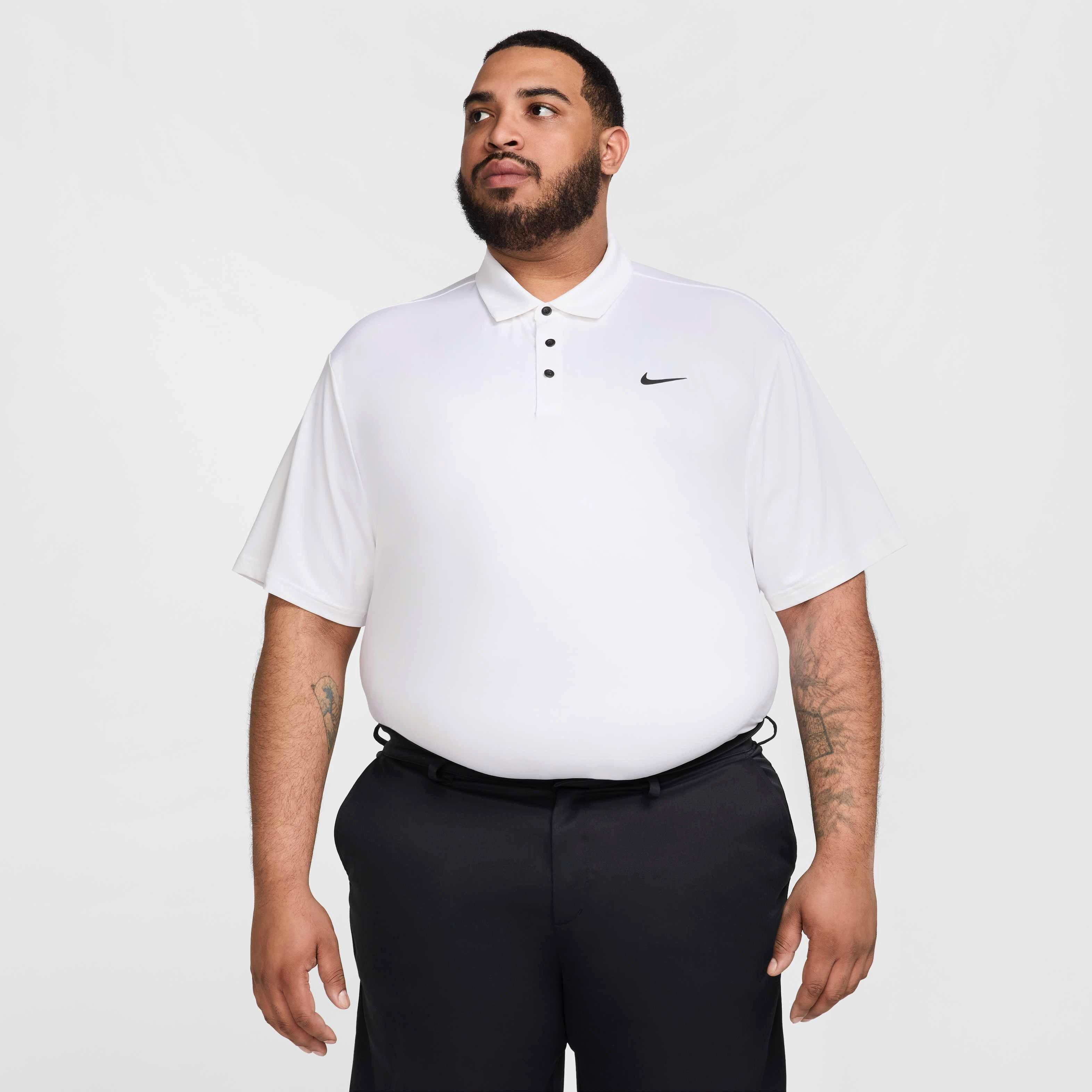Nike Men's Tour Dri-FIT Solid Golf Polo - WHITE Thumbnail View 7