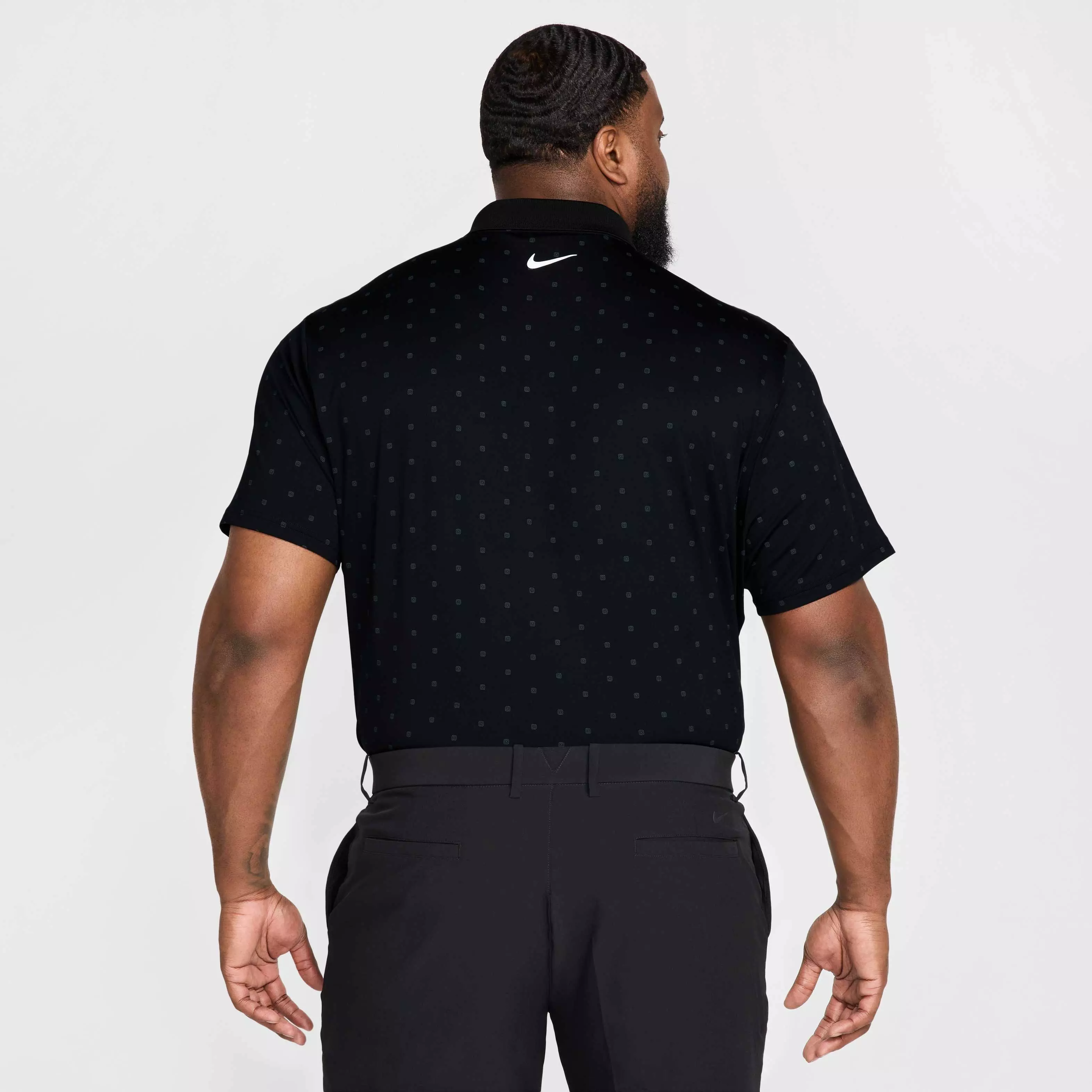 Nike Men's Tour Dri-FIT Print Golf Polo - BLACK