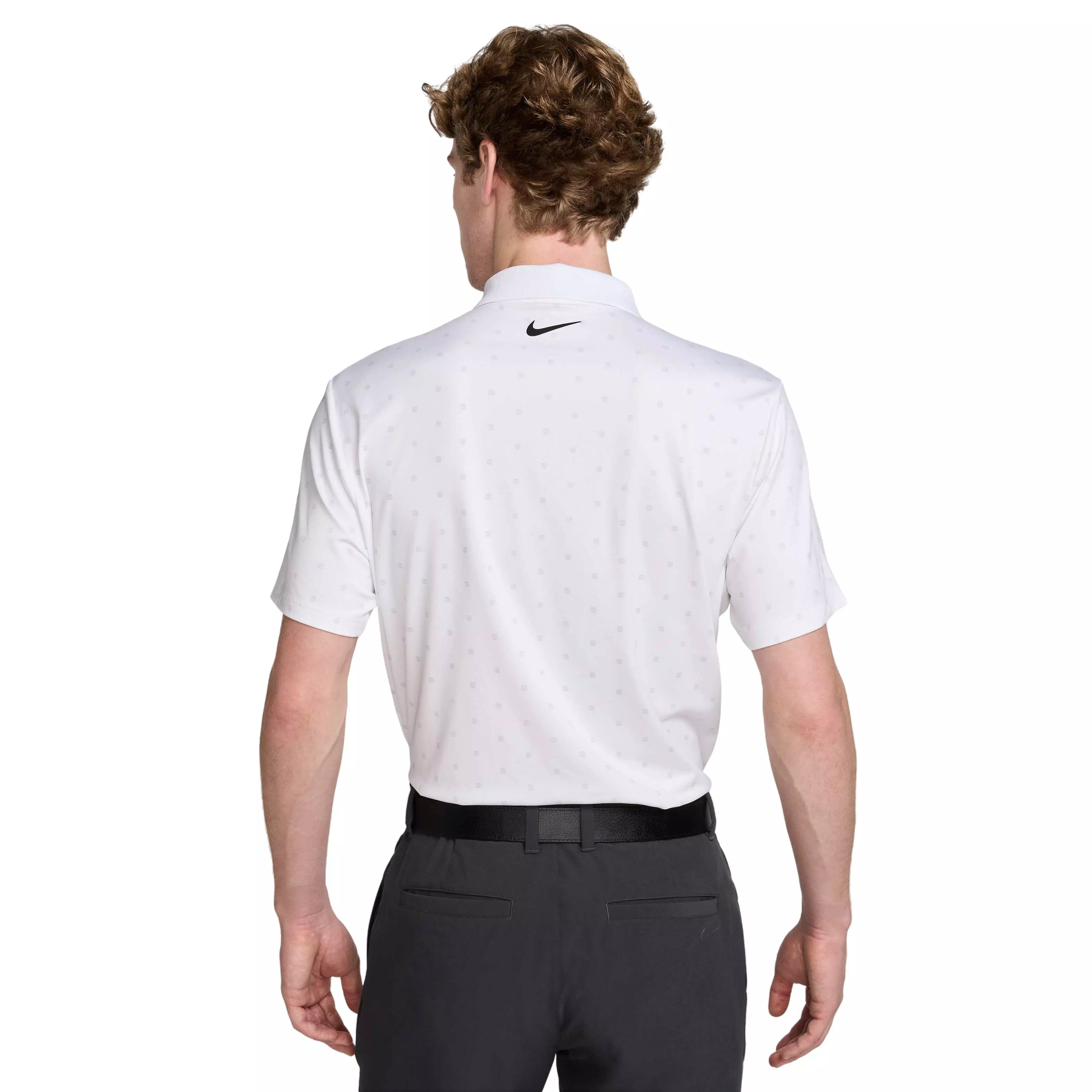 Nike Men's Tour Dri-FIT Print Golf Polo - WHITE