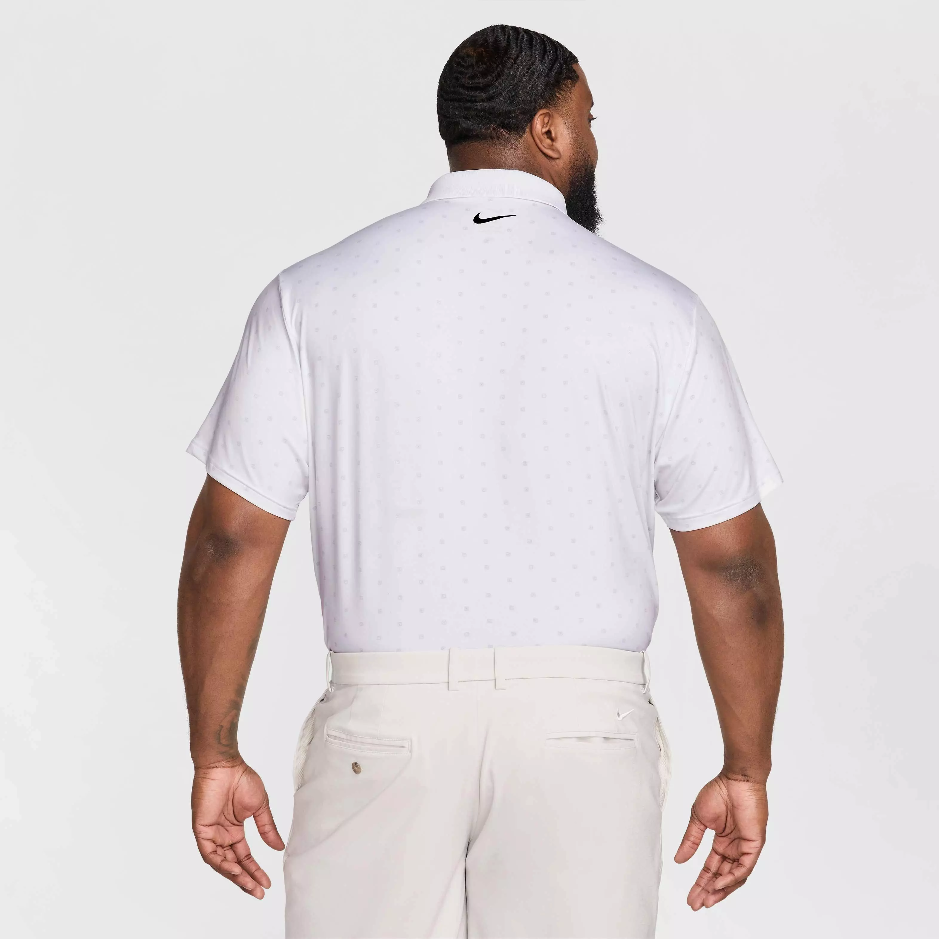 Nike Men's Tour Dri-FIT Print Golf Polo - WHITE