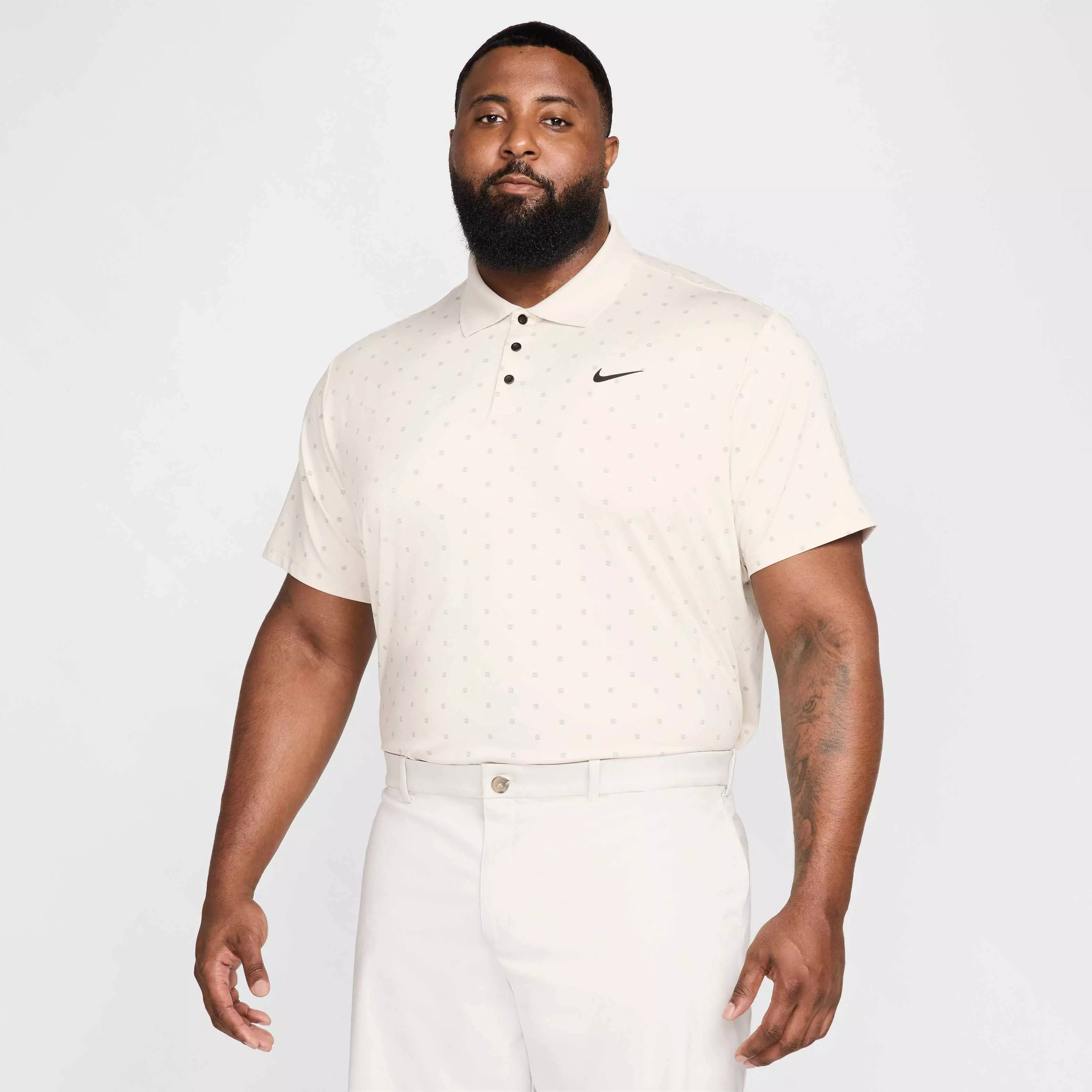 Nike Men's Tour Dri-FIT Print Golf Polo - BROWN