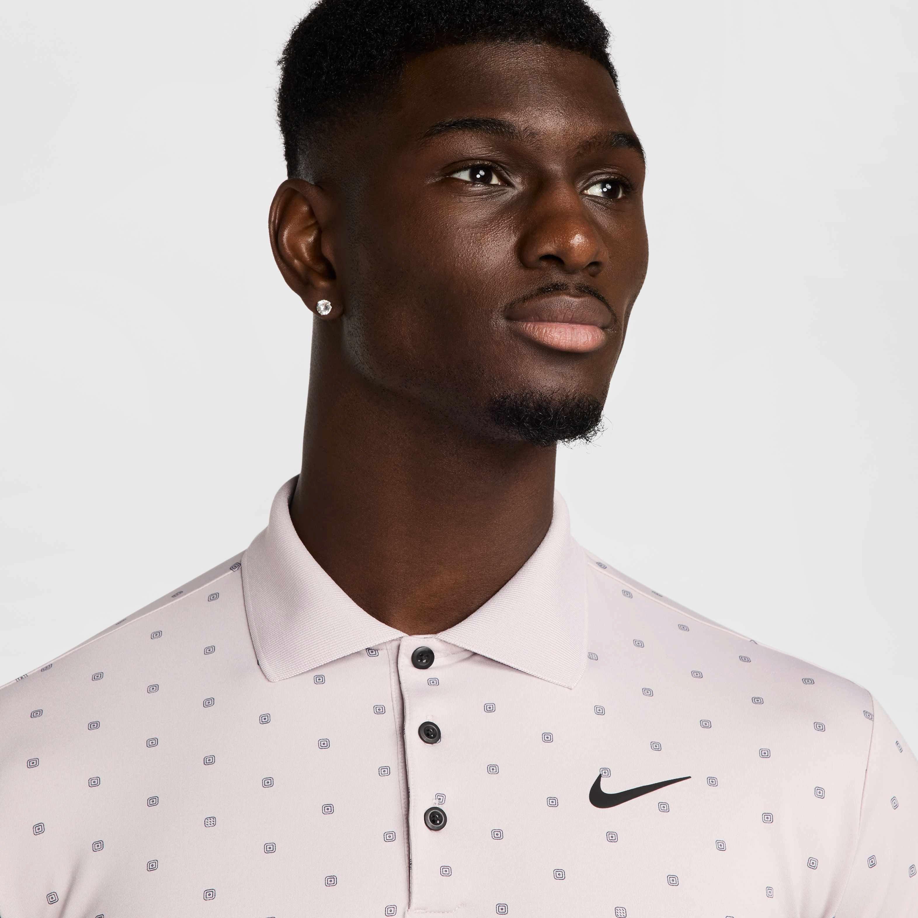 Nike Men's Tour Dri-FIT Print Golf Polo - PURPLE Thumbnail View 3