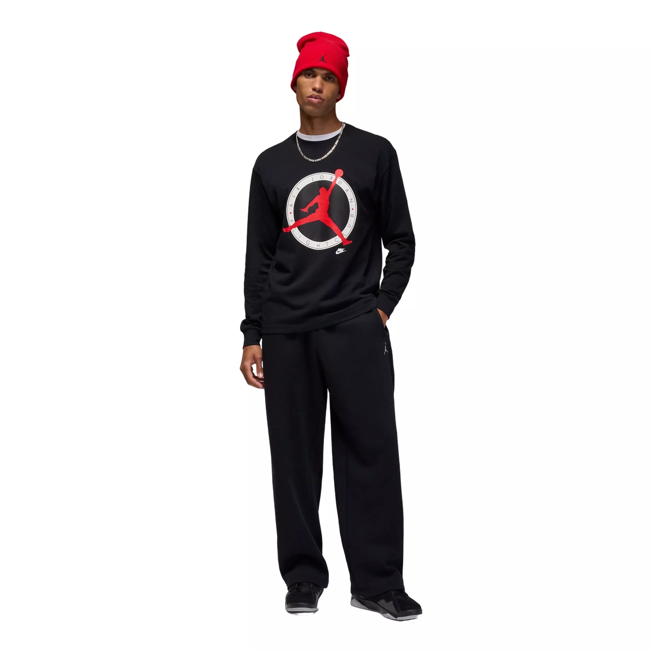 Jordan Men's Flight Club Long-Sleeve T-Shirt - BLACK