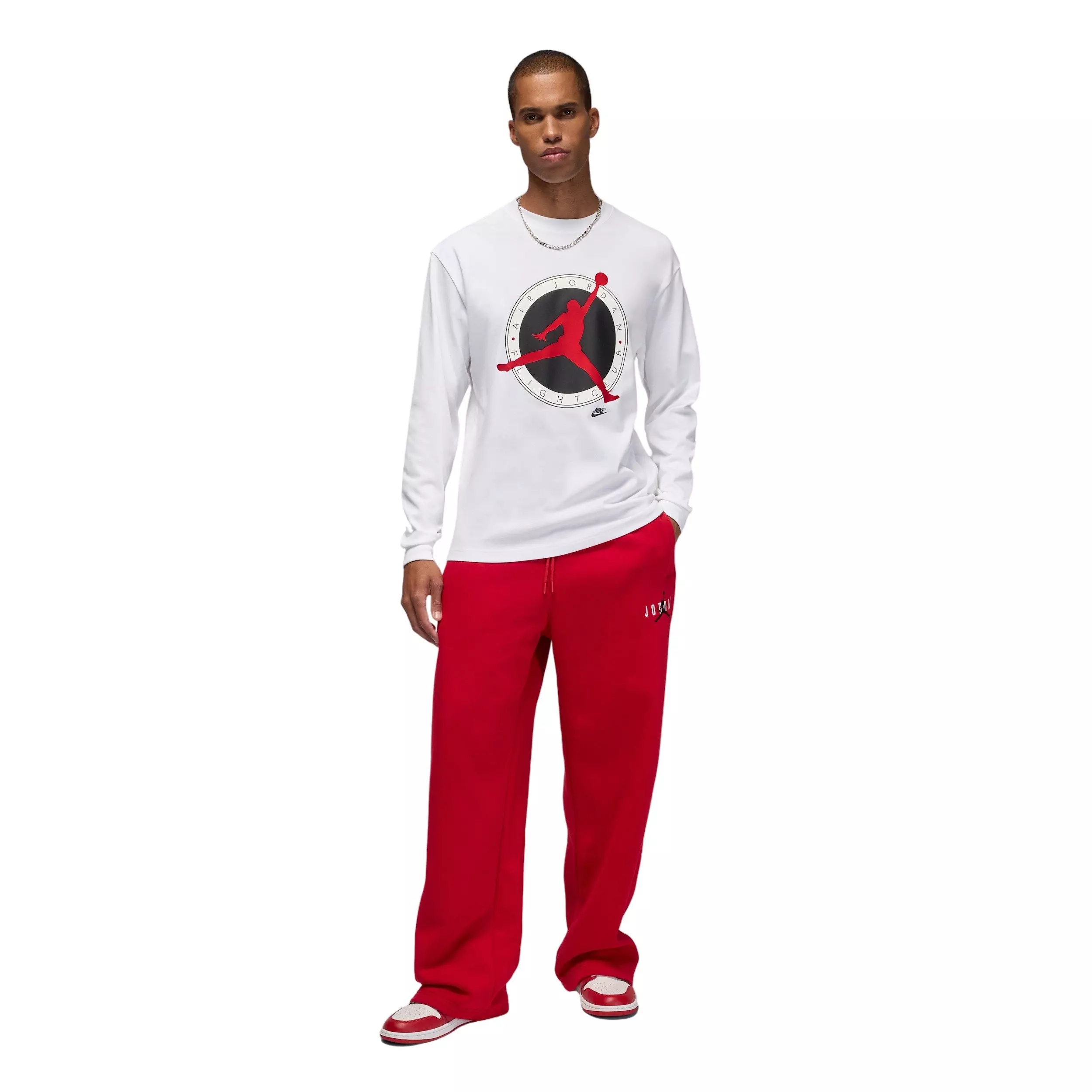 Jordan Men's Flight Club Long-Sleeve T-Shirt - WHITE