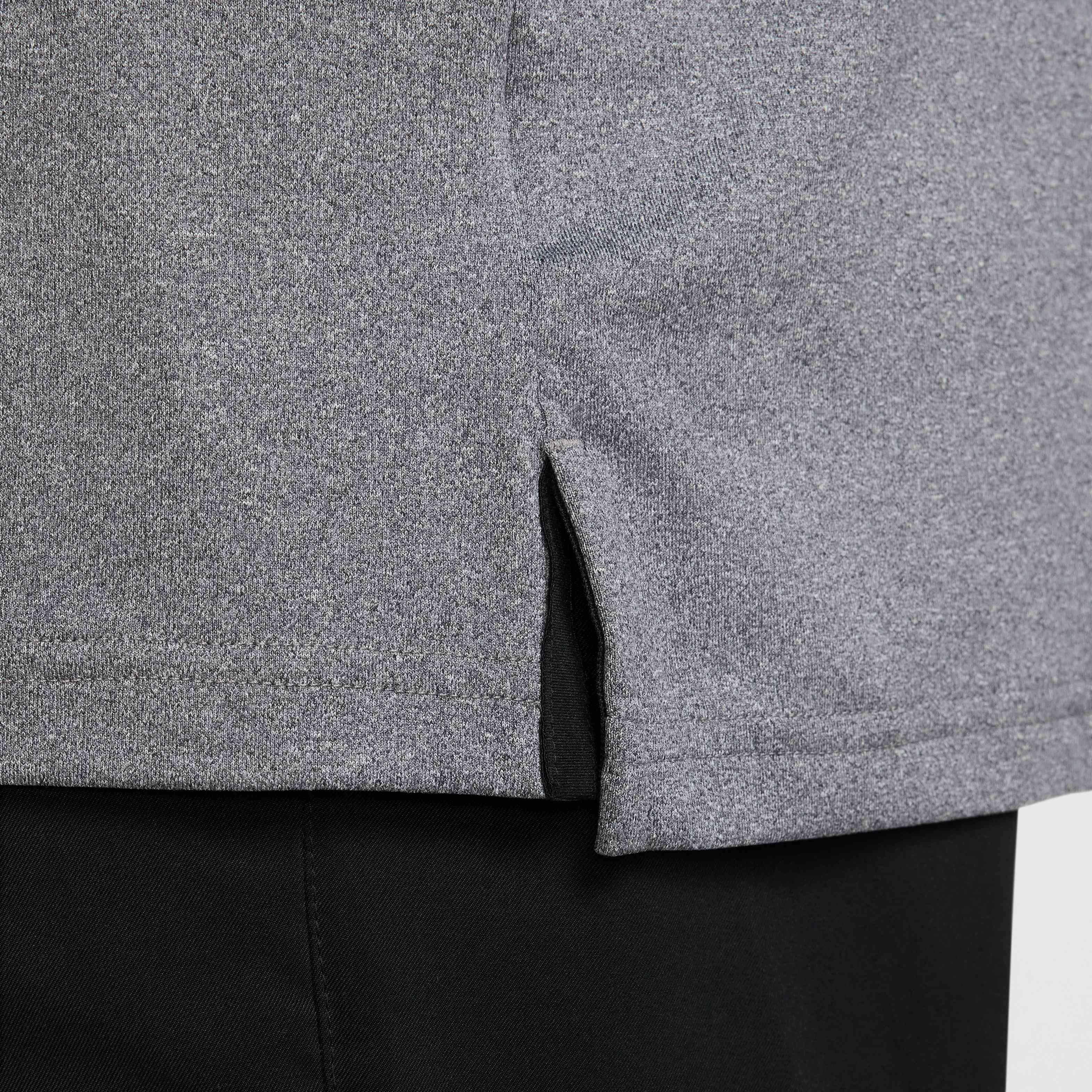 Nike Men's Tour Dri-FIT Heathered Golf Polo - BLACK Thumbnail View 5