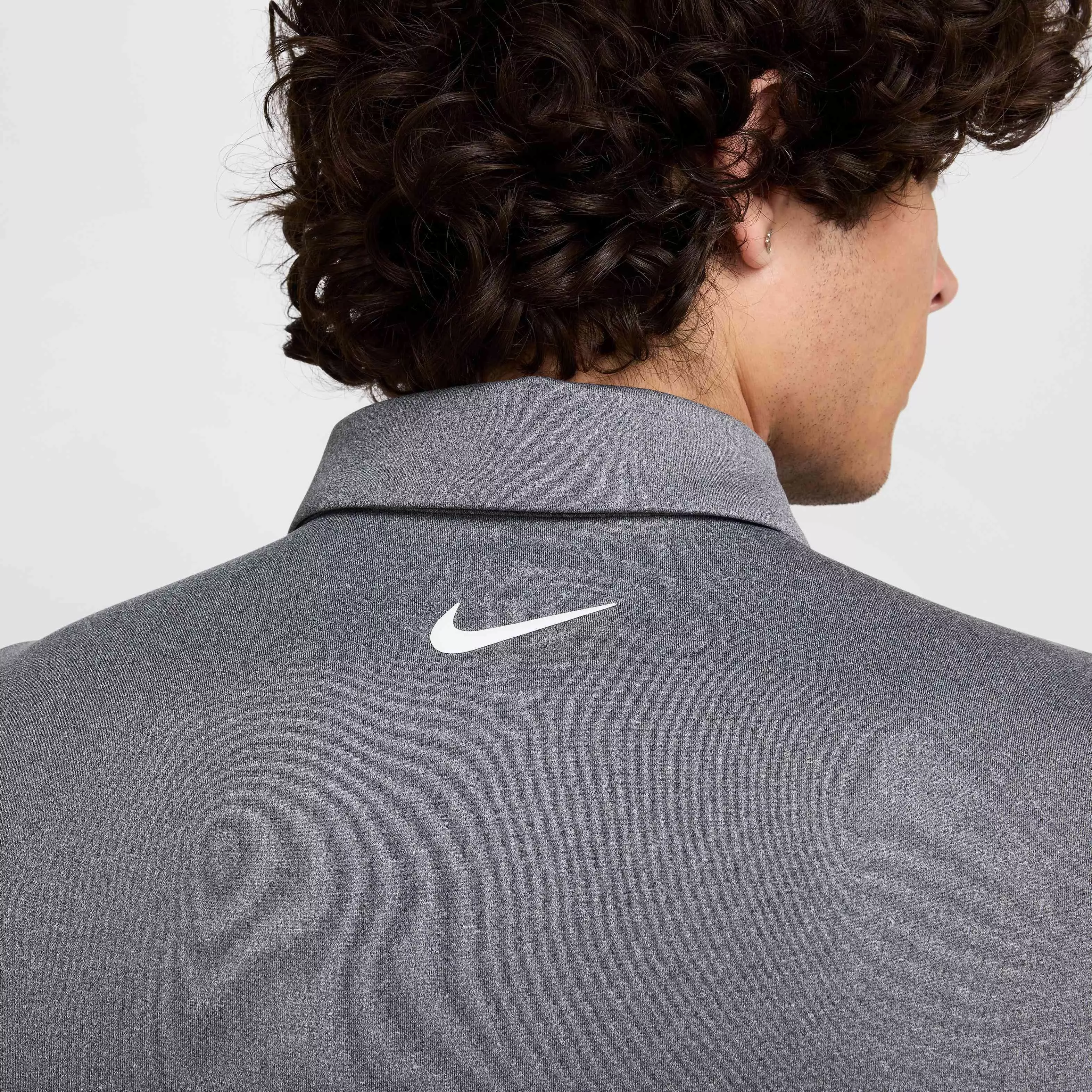 Nike Men's Tour Dri-FIT Heathered Golf Polo - BLACK