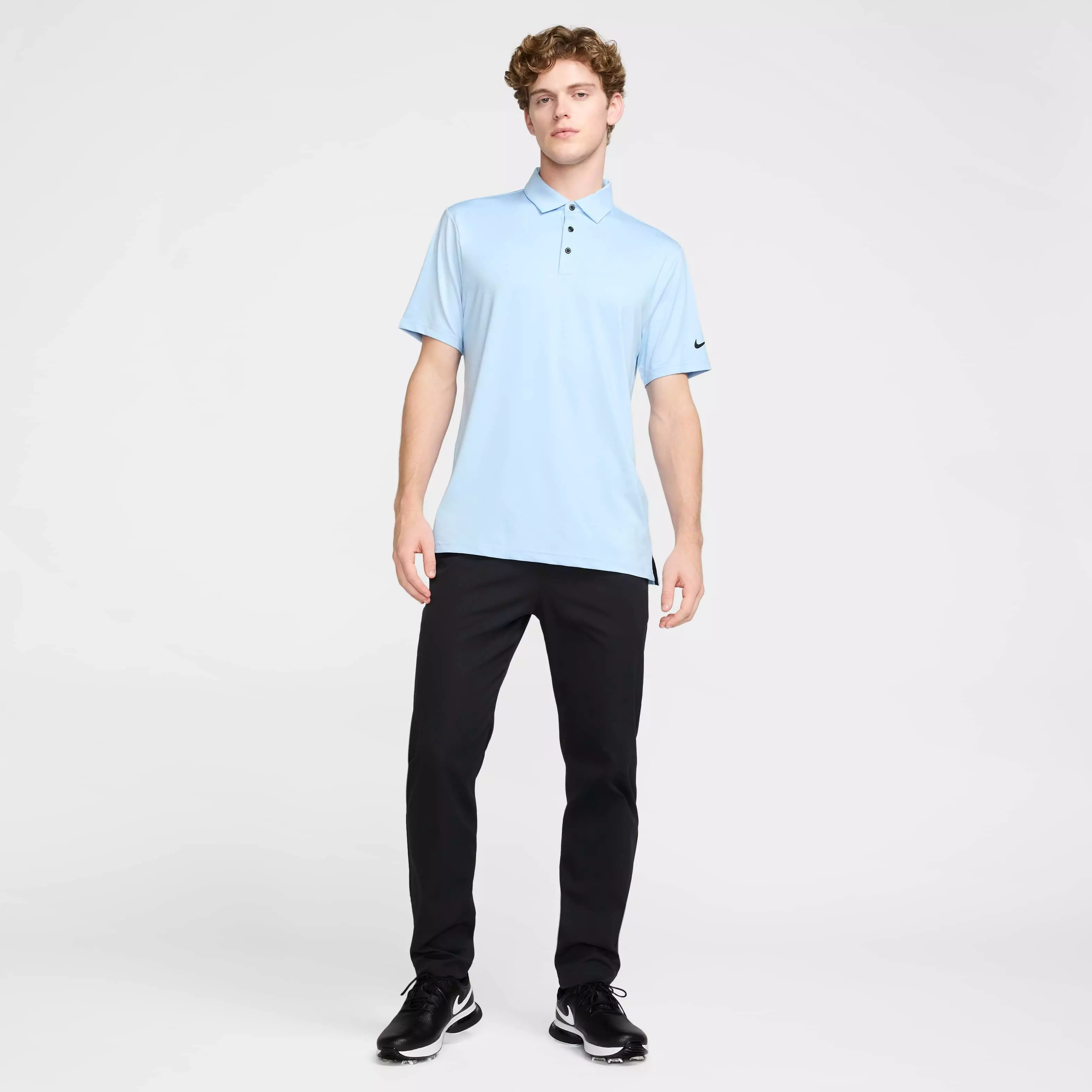 Nike Men's Tour Dri-FIT Heathered Golf Polo - BLUE