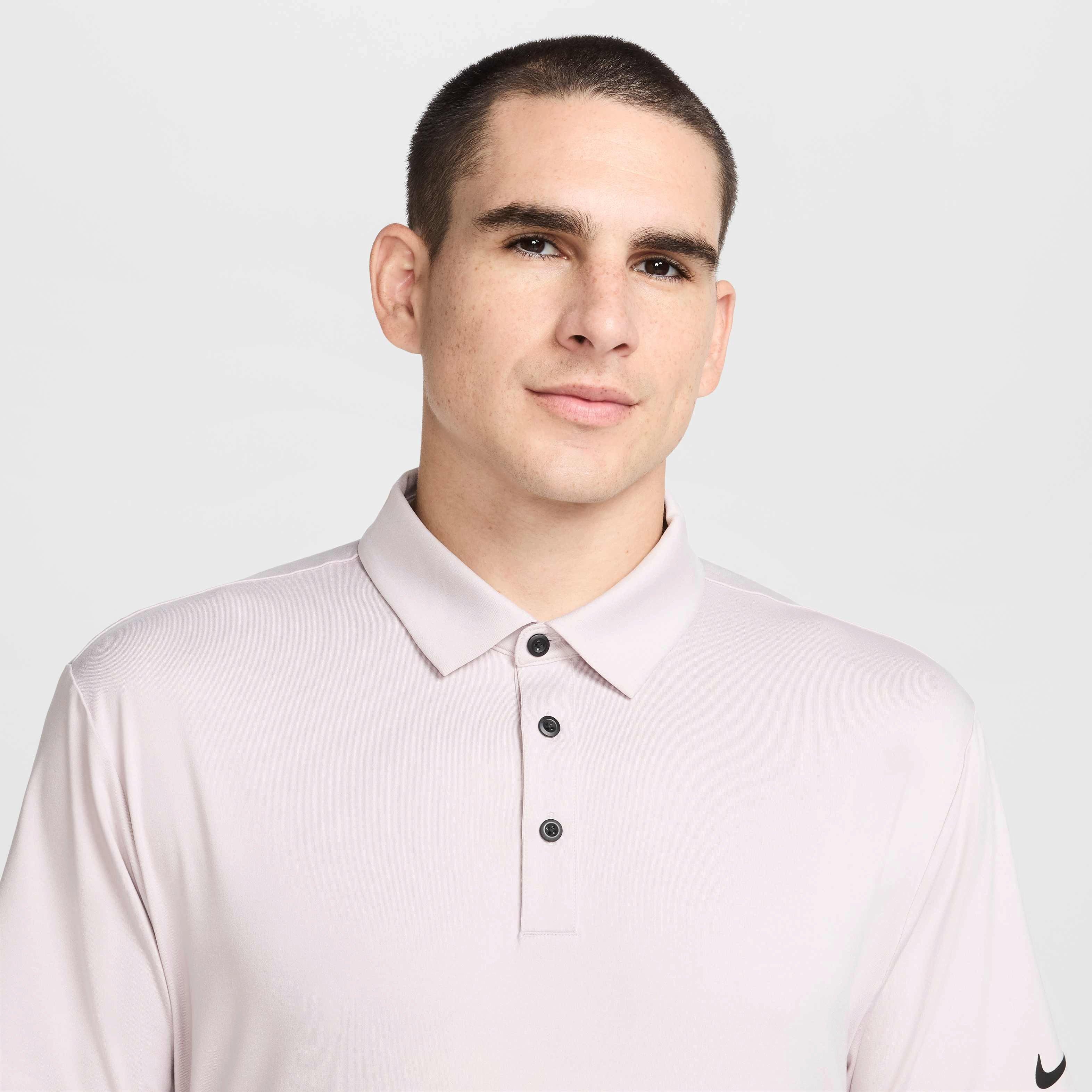 Nike Men's Tour Dri-FIT Heathered Golf Polo - PURPLE Thumbnail View 3