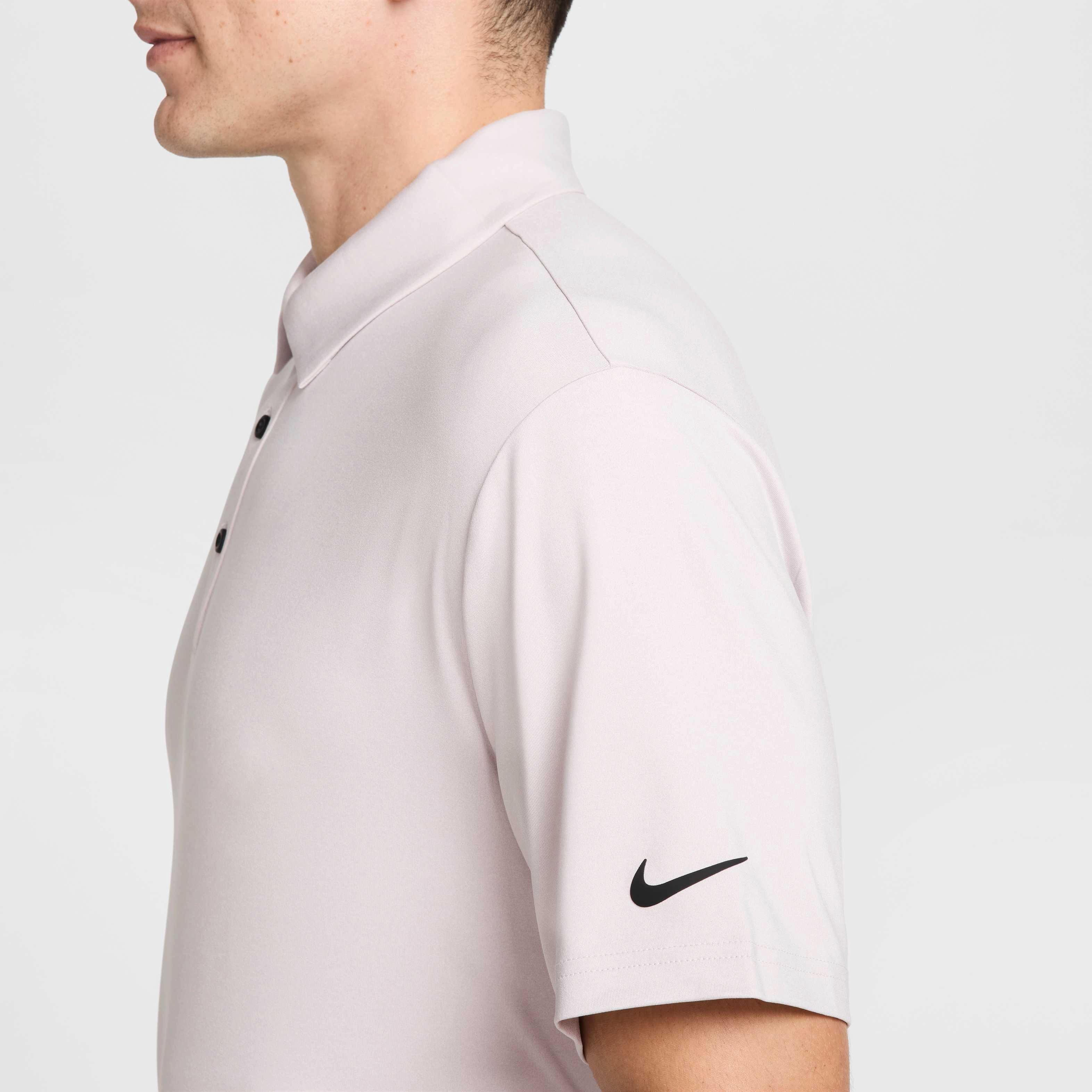 Nike Men's Tour Dri-FIT Heathered Golf Polo - PURPLE Thumbnail View 4