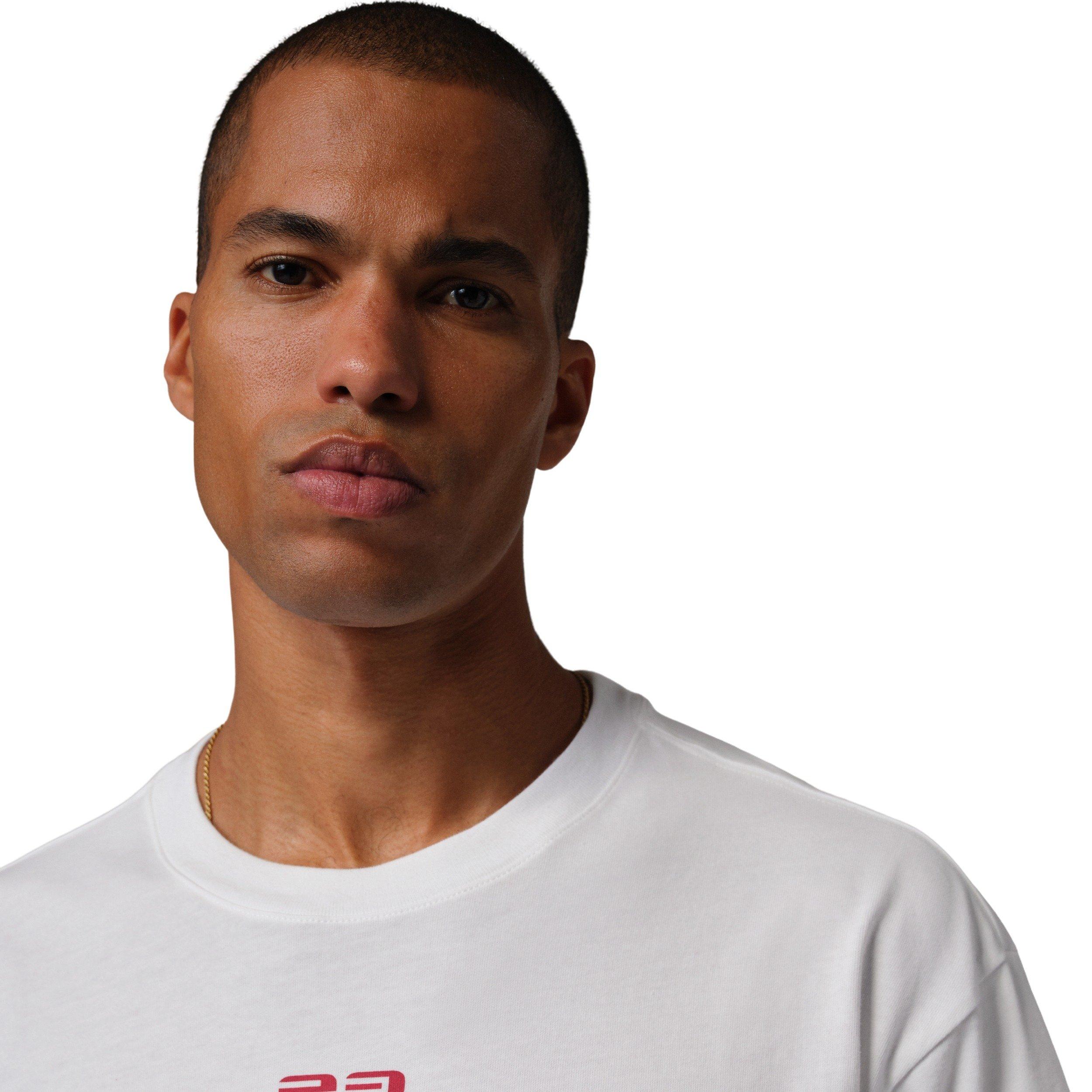 Jordan Men's Flight Script Boxy Short-Sleeve Crew T-Shirt - White - WHITE Thumbnail View 3