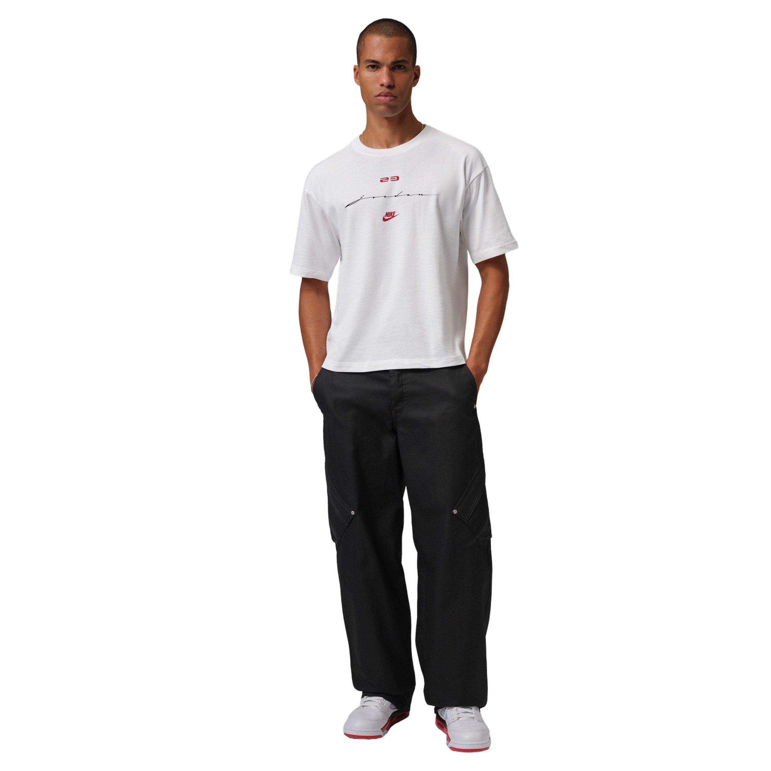Jordan Men's Flight Script Boxy Short-Sleeve Crew T-Shirt - White - WHITE Thumbnail View 5