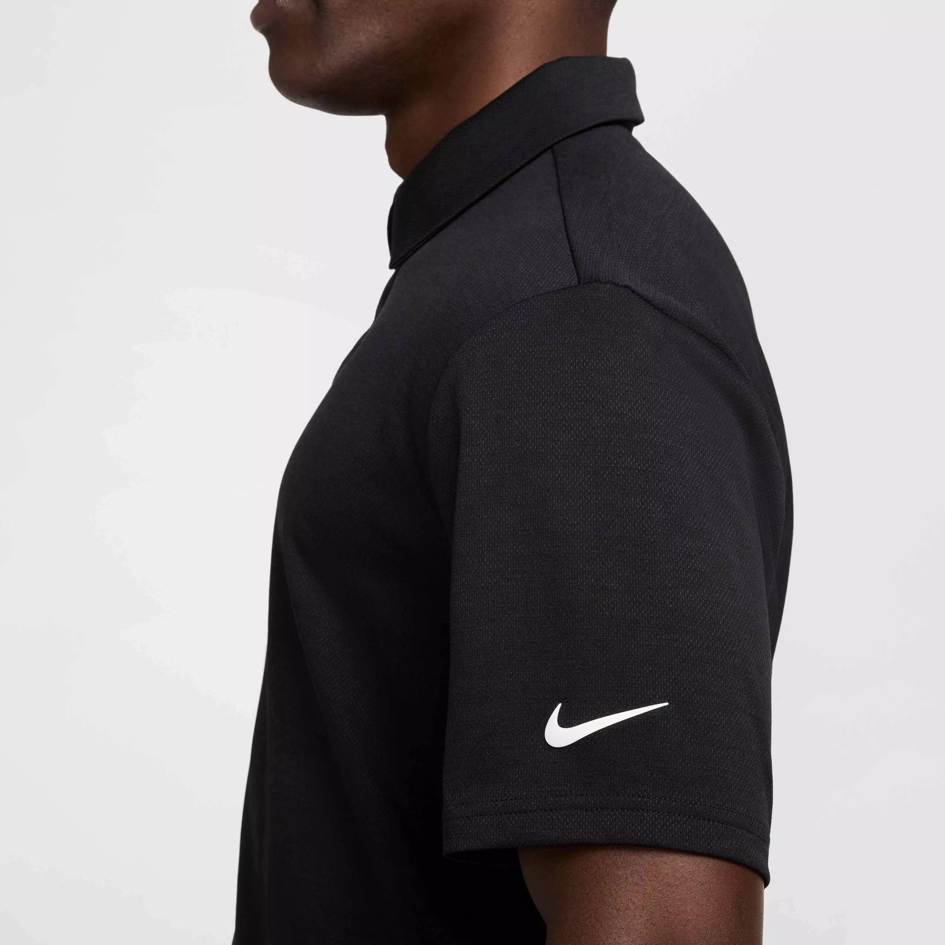 Nike Men's Tour Dri-FIT Jacquard Golf Polo - BLACK