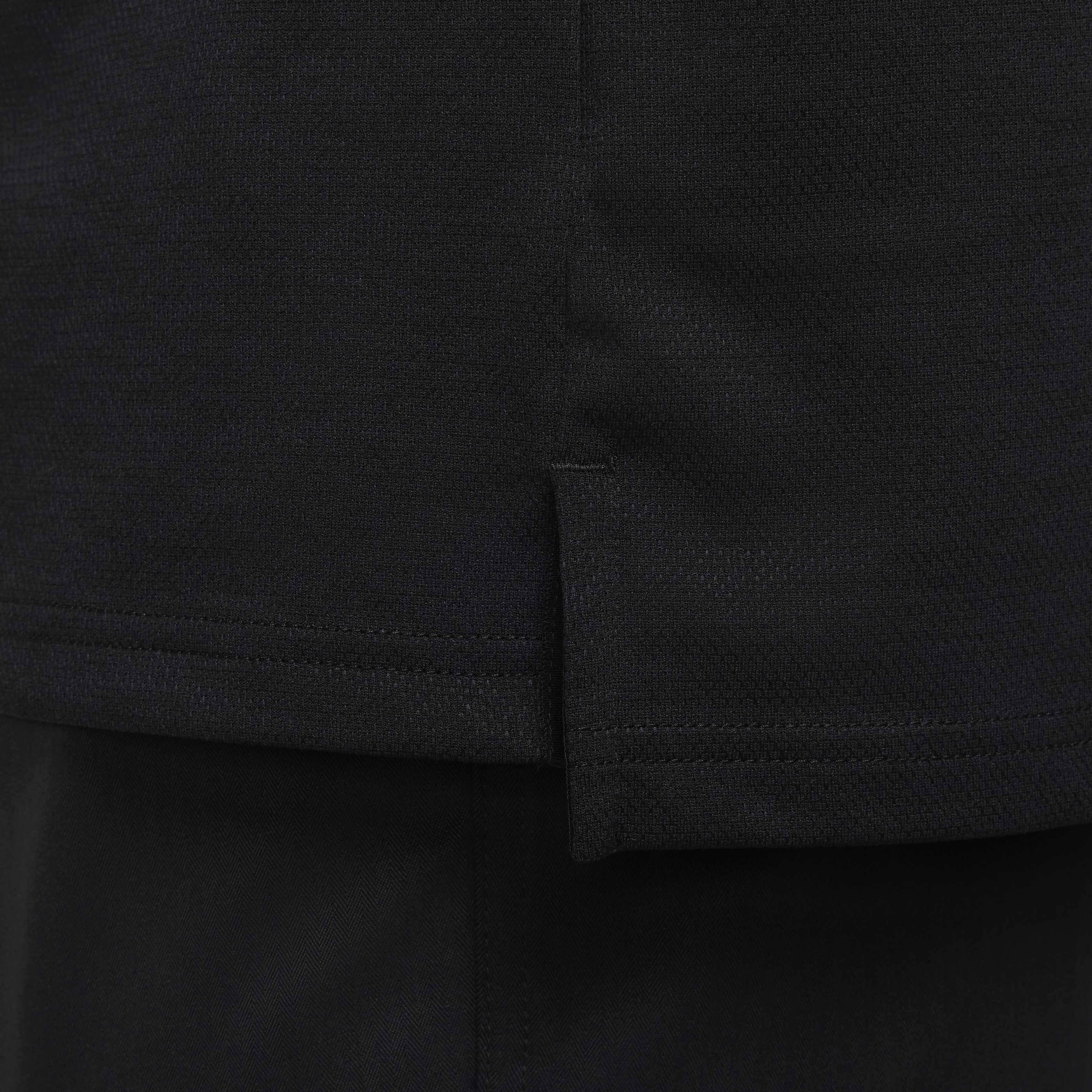 Nike Men's Tour Dri-FIT Jacquard Golf Polo - BLACK Thumbnail View 6